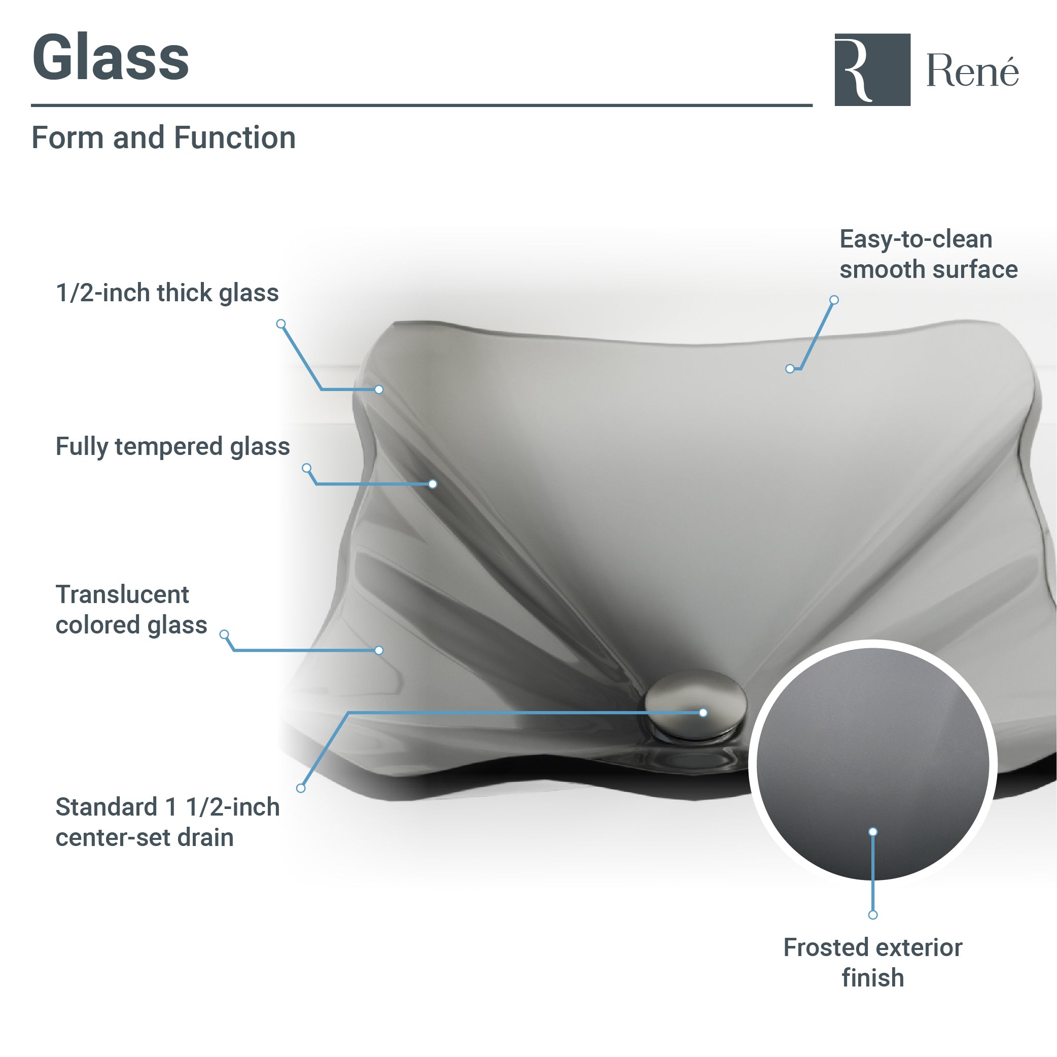 Alternate Image for Rene 17" Specialty Glass Bathroom Sink, Smoky Black, with Faucet, R5-5012-R9-7003-BN