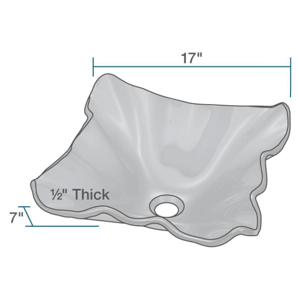 Alternate Image for Rene 17" Specialty Glass Bathroom Sink, Smoky Black, with Faucet, R5-5012-WF-ABR