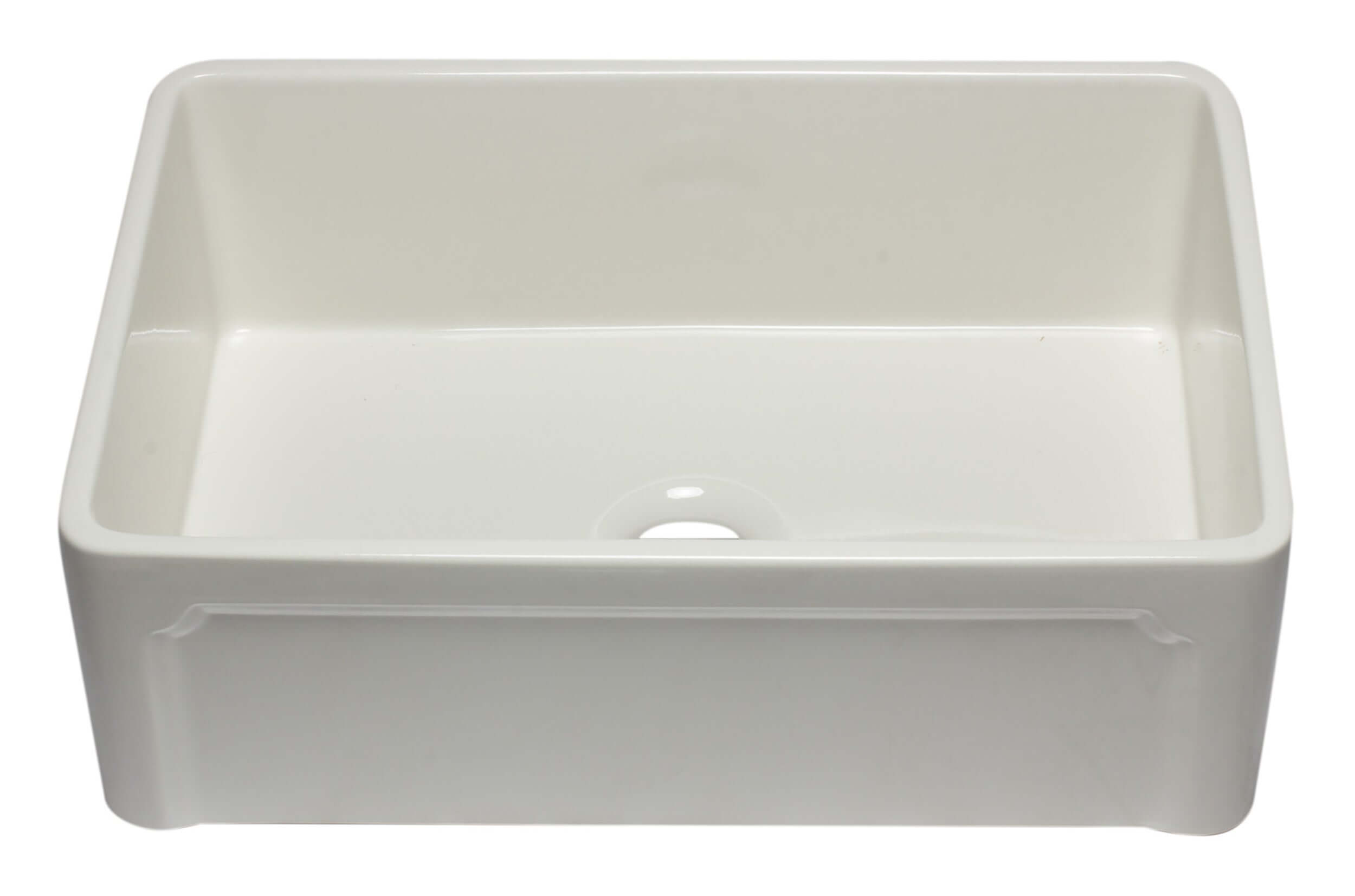 Alternate Image for ALFI 30" Single Bowl Fireclay Farmhouse Apron Sink, Biscuit, AB3020SB-B