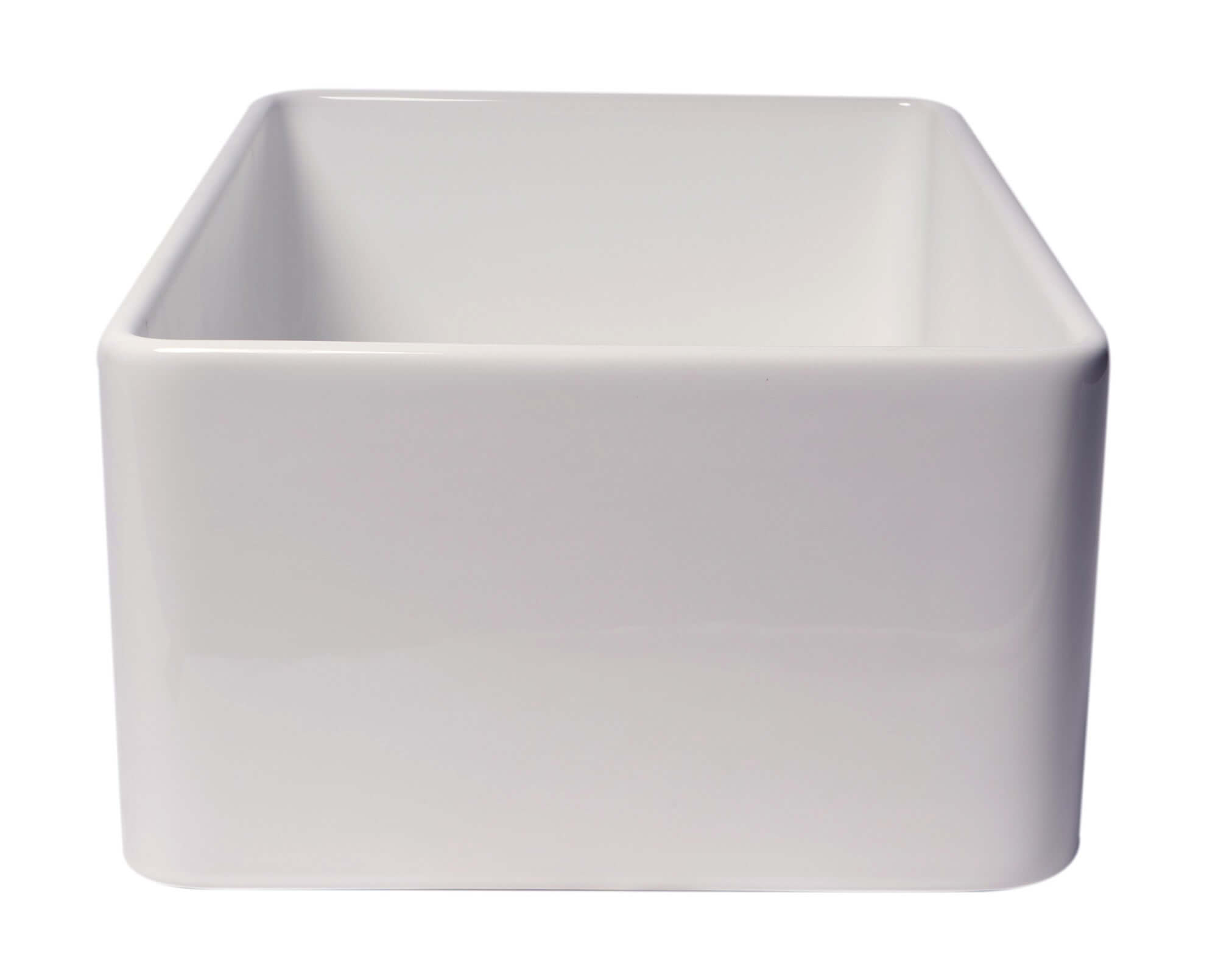 Alternate Image for ALFI brand 30" Fireclay Farmhouse Sink, White, ABF3018-W
