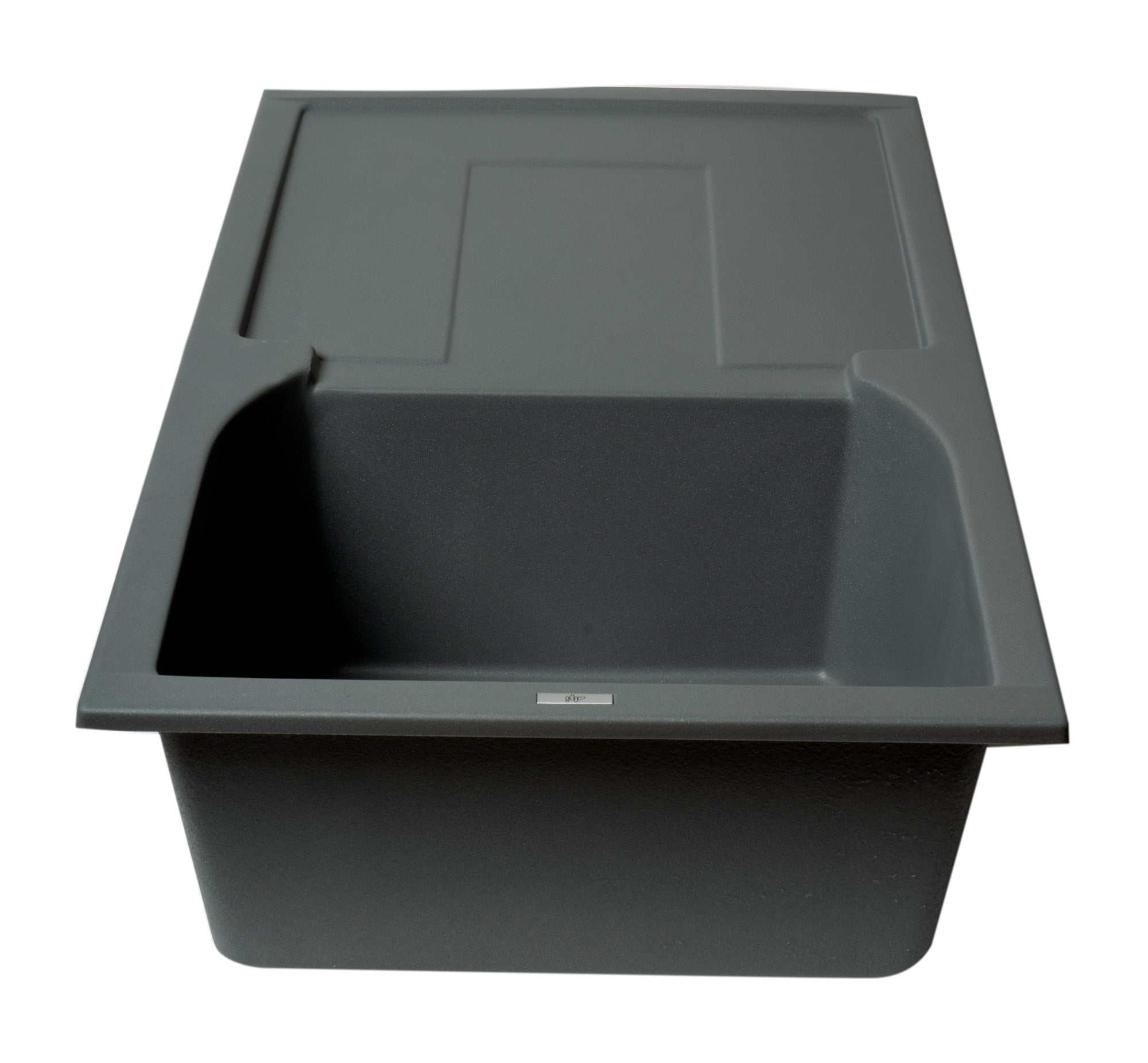 Alternate Image for ALFI brand AB1620DI-T Titanium 34" Single Bowl Granite Composite Kitchen Sink with Drainboard