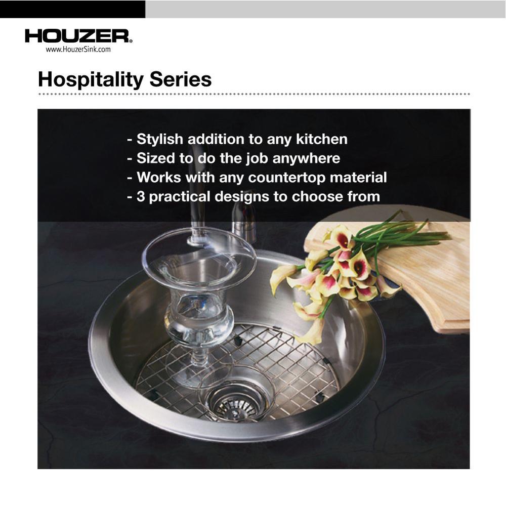 Alternate Image for Houzer 15" Stainless Steel Topmount Bar/Prep Sink, 1515-6BS-1