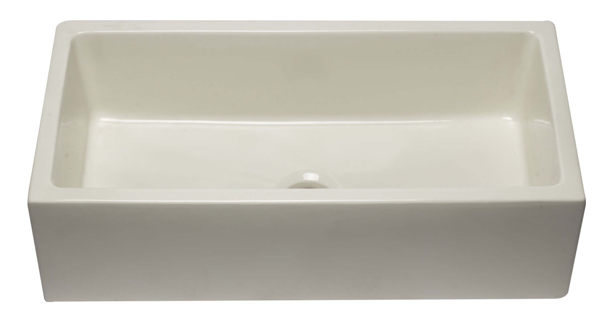 Alternate Image for ALFI 36" Single Bowl Fireclay Farmhouse Kitchen Sink, Biscuit, Reversible, AB3618HS-B