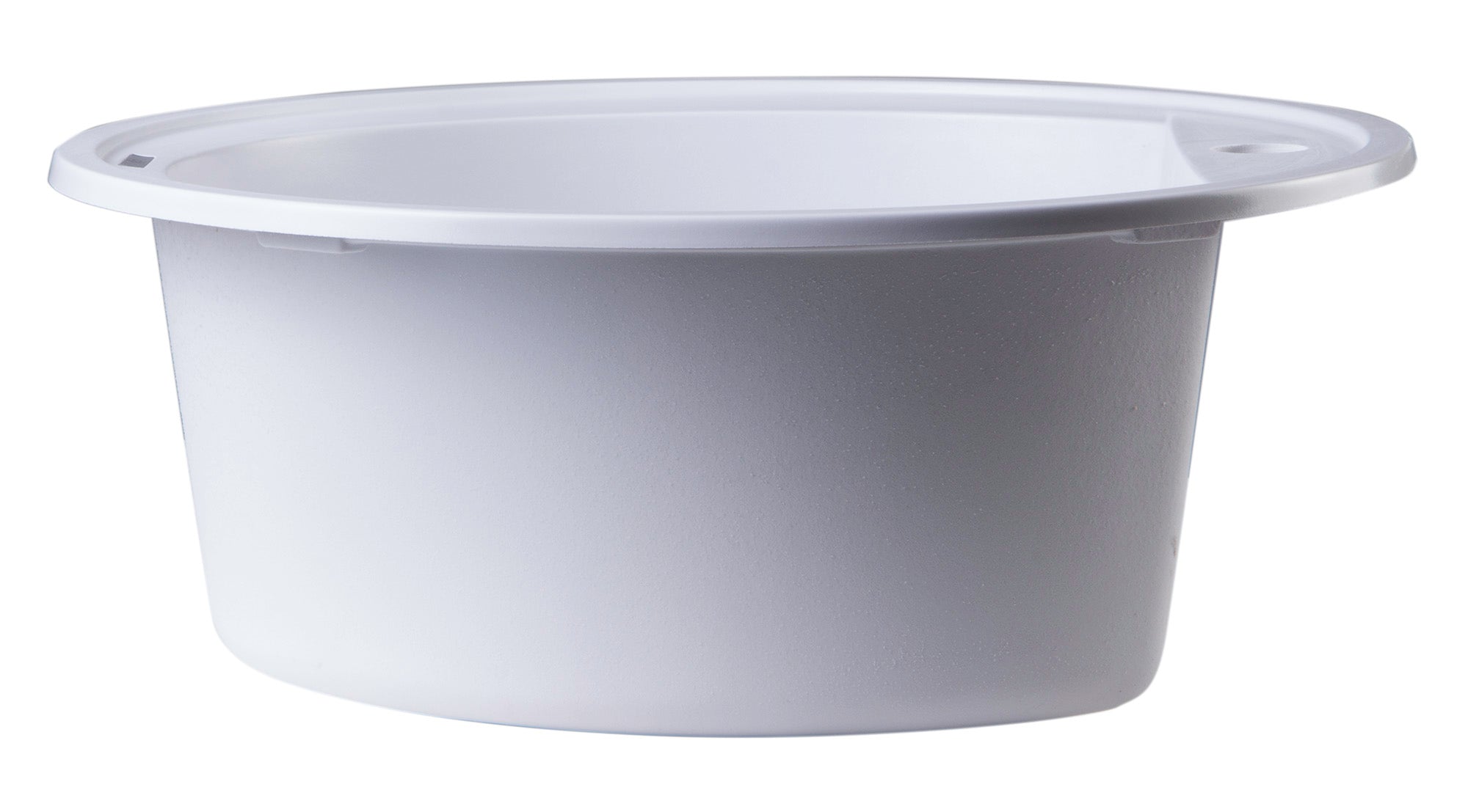 Alternate Image for ALFI White 20" Drop-In Round Granite Composite Kitchen Prep Sink, AB2020DI-W