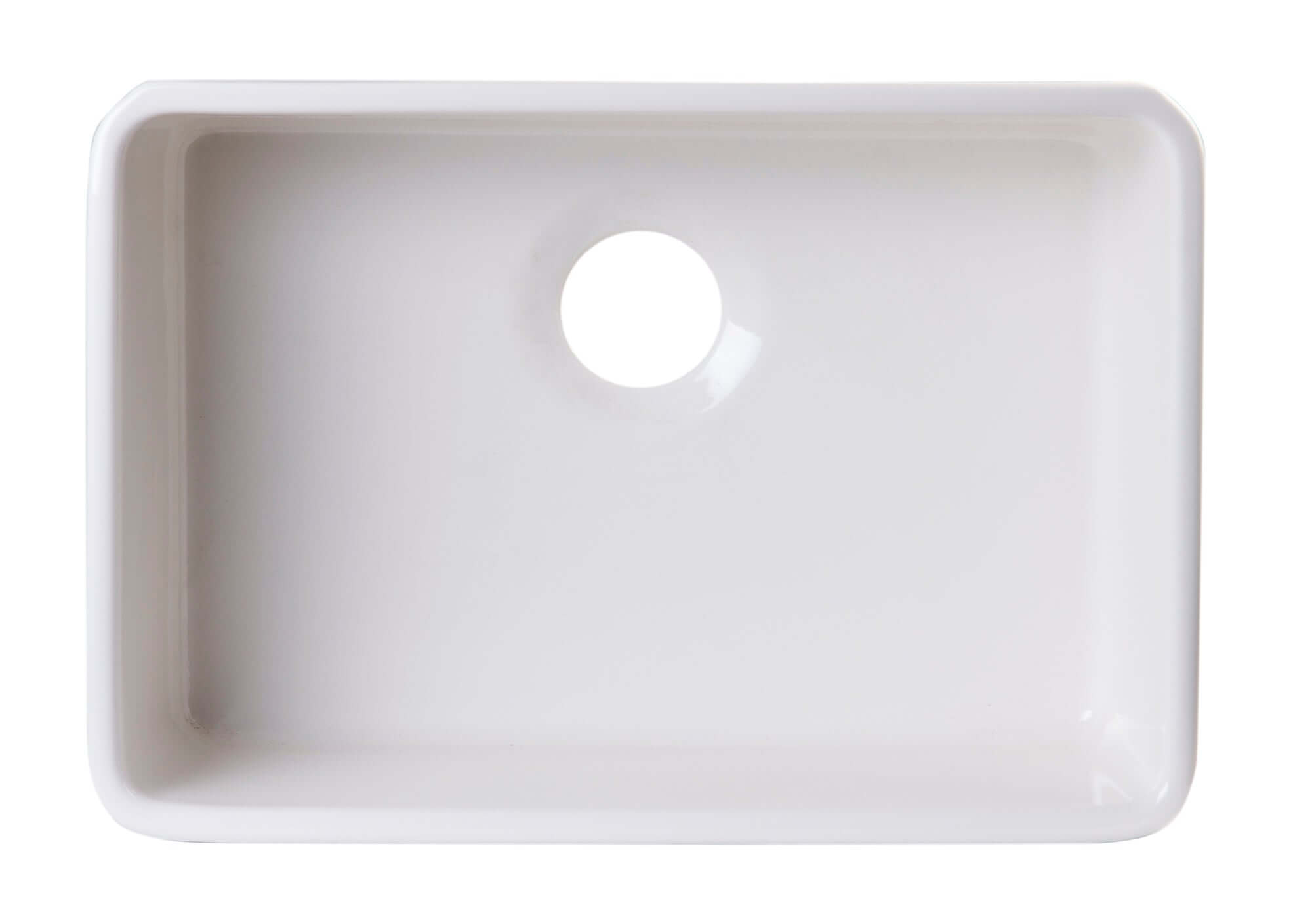 Alternate Image for ALFI 23" Fireclay Smooth Apron Single Bowl Farmhouse Apron Sink, Biscuit AB503-B