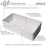 ALFI brand 36" Fireclay Farmhouse Sink, White, ABF3618-W - The Sink Boutique