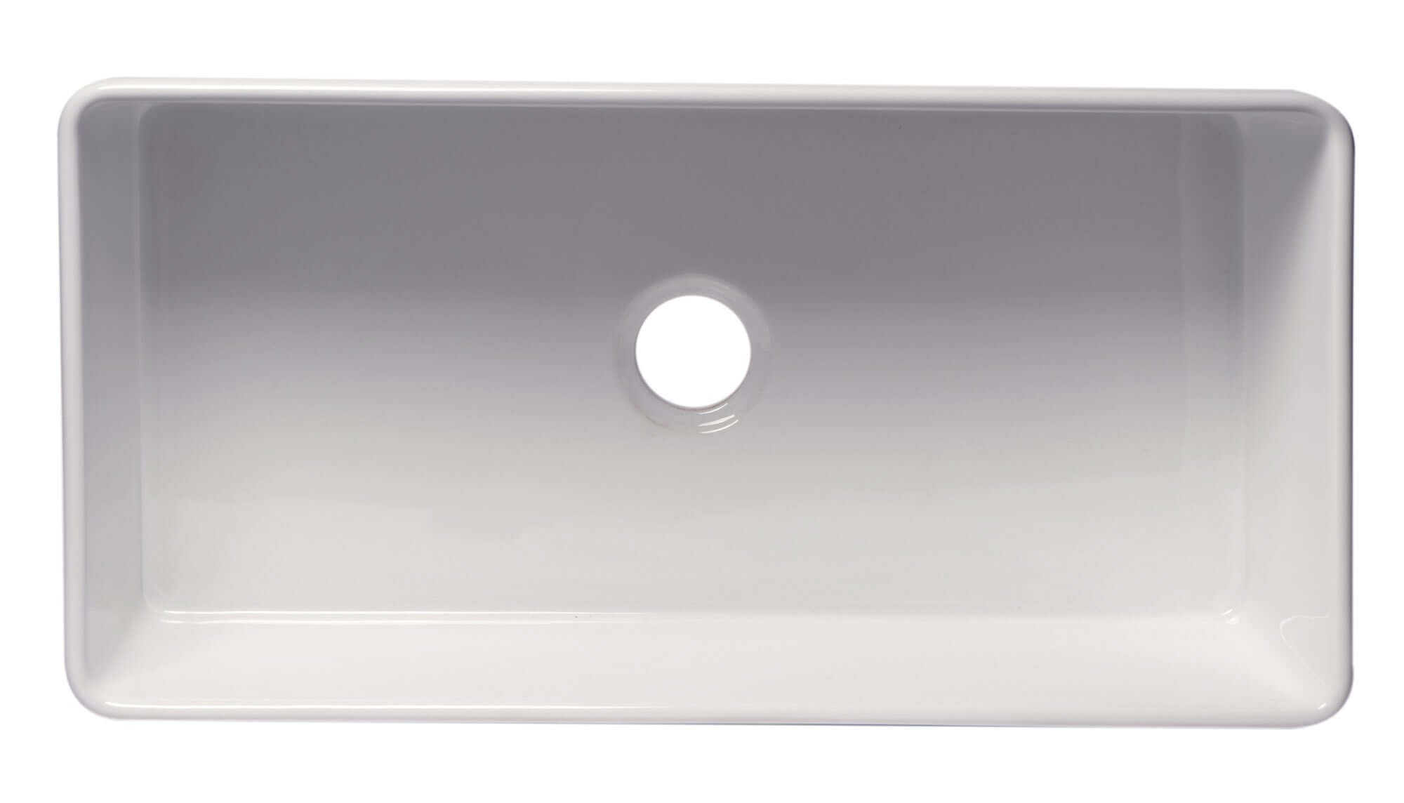 Alternate Image for ALFI brand 36" Fireclay Farmhouse Sink, White, ABF3618-W