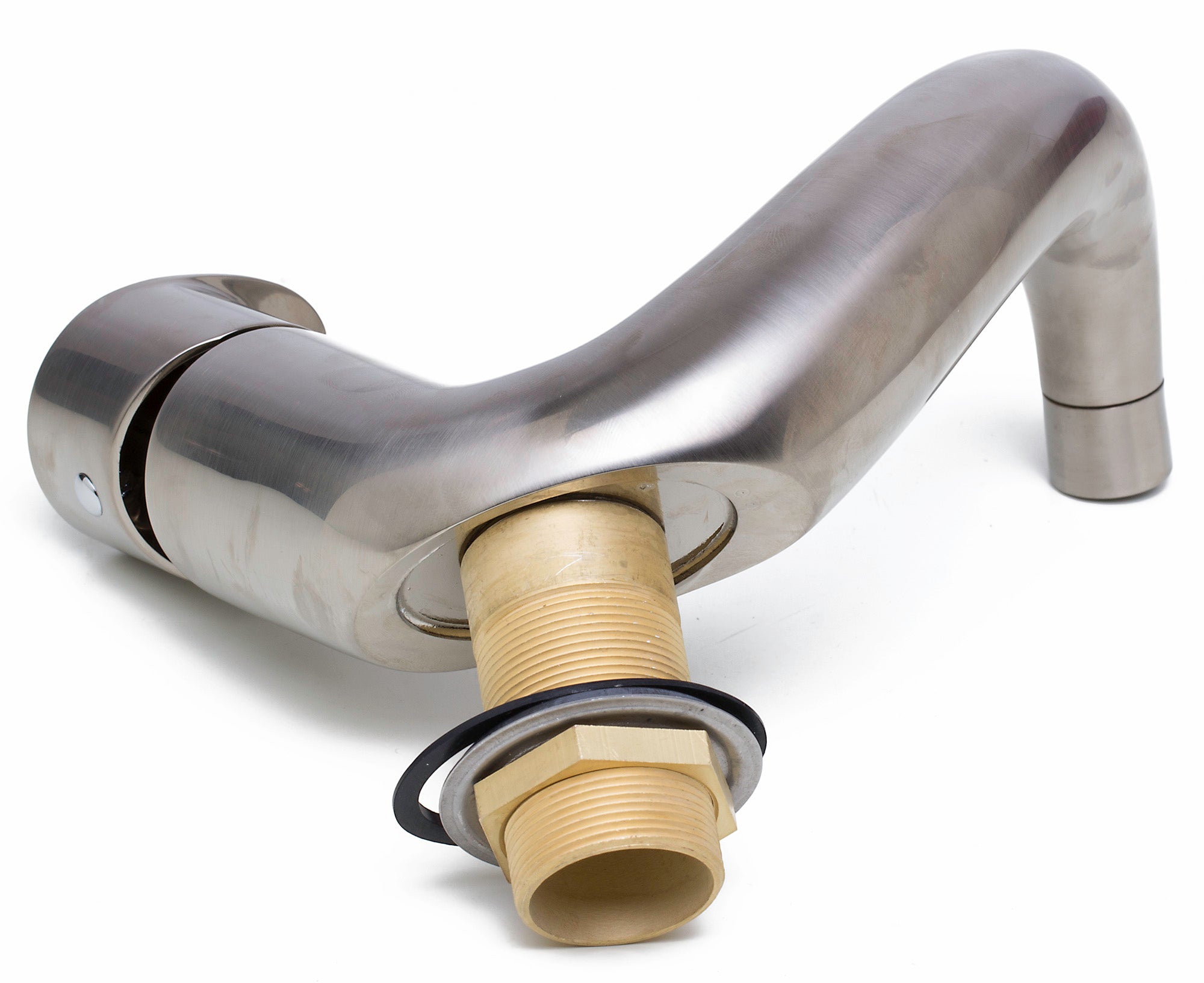 Alternate Image for ALFI Wave Brushed Nickel Single Lever Bathroom Faucet, AB1572-BN