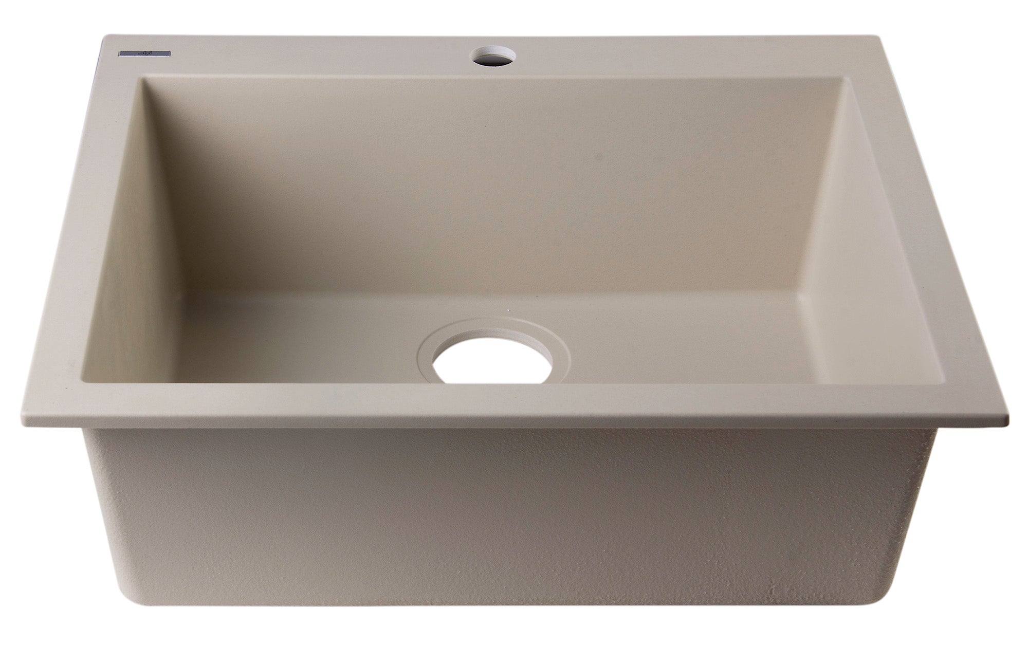Alternate Image for ALFI Biscuit 24" Drop-In Single Bowl Granite Composite Kitchen Sink, AB2420DI-B