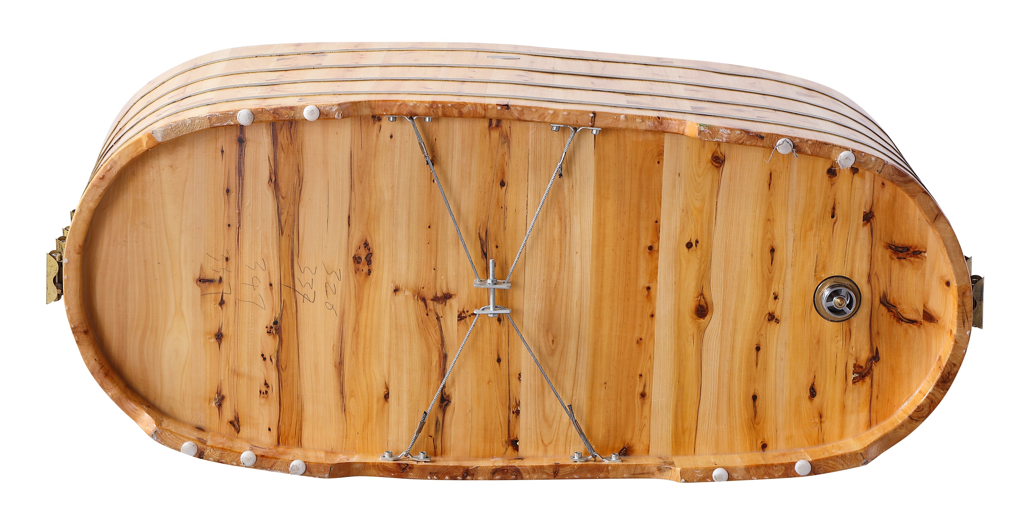 Alternate Image for ALFI brand AB1103 59" Free Standing Cedar Wood Bathtub with Bench