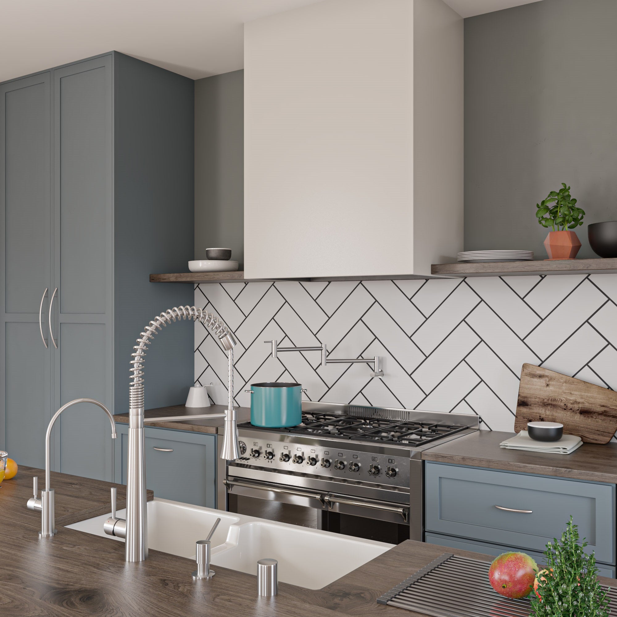 Alternate Image for ALFI Brushed Stainless Steel Retractable Pot Filler Faucet, AB5019-BSS
