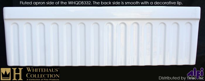 Alternate Image for Whitehaus 33'' Fireclay Double Bowl Farmhouse Apron Sink, White, WHQDB332