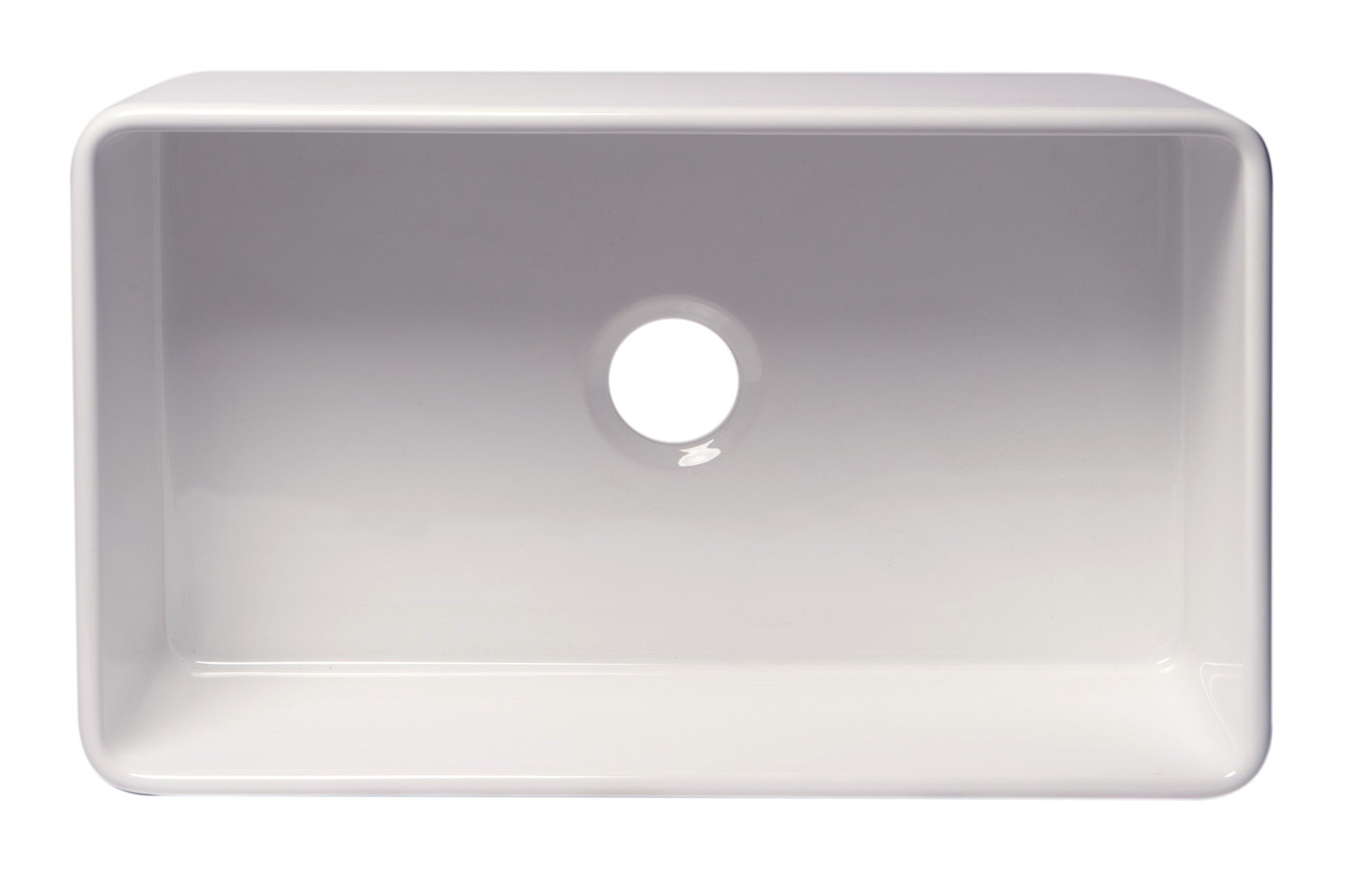 Alternate Image for ALFI brand 30" Fireclay Farmhouse Sink, White, ABF3018-W