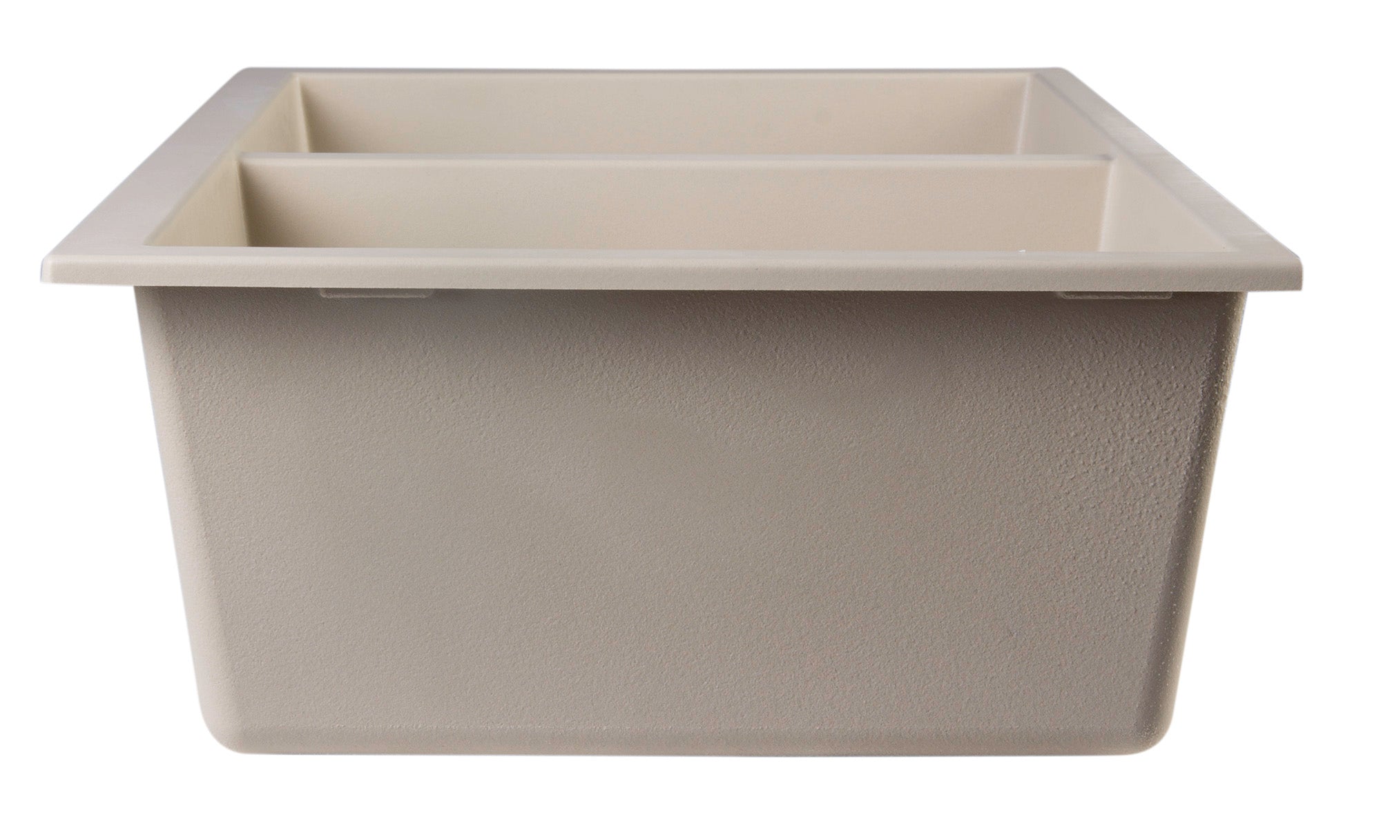 Alternate Image for ALFI Biscuit 34" Undermount Double Bowl Granite Composite Kitchen Sink, AB3420UM-B