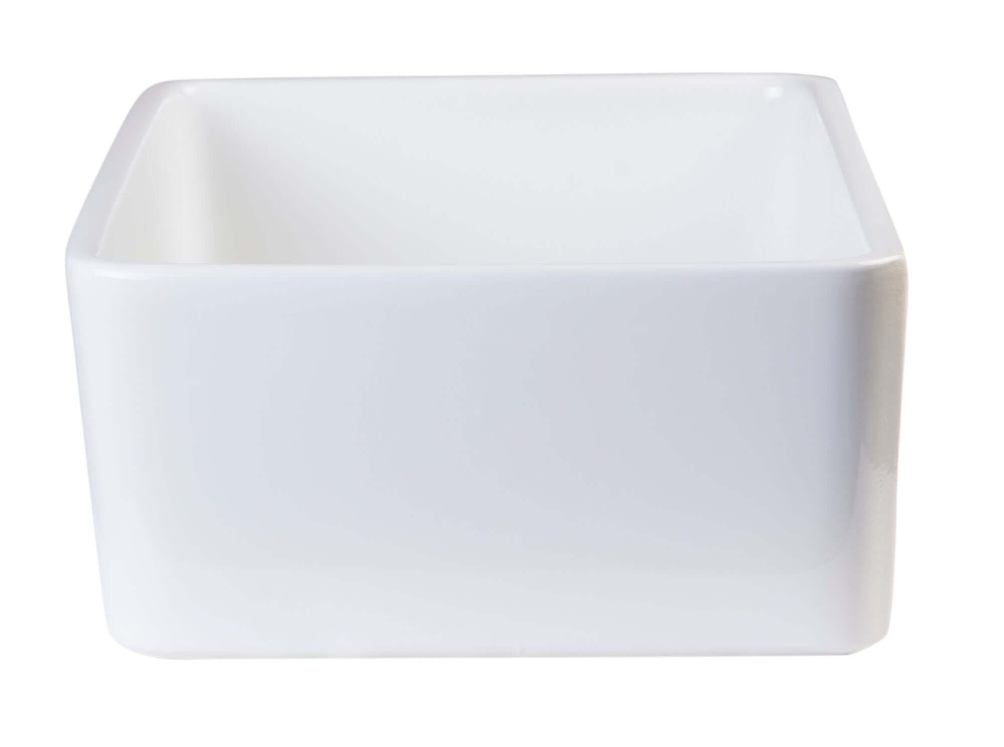 Alternate Image for ALFI 23" Fireclay Smooth Apron Single Bowl Farmhouse Apron Sink, White, AB503-W