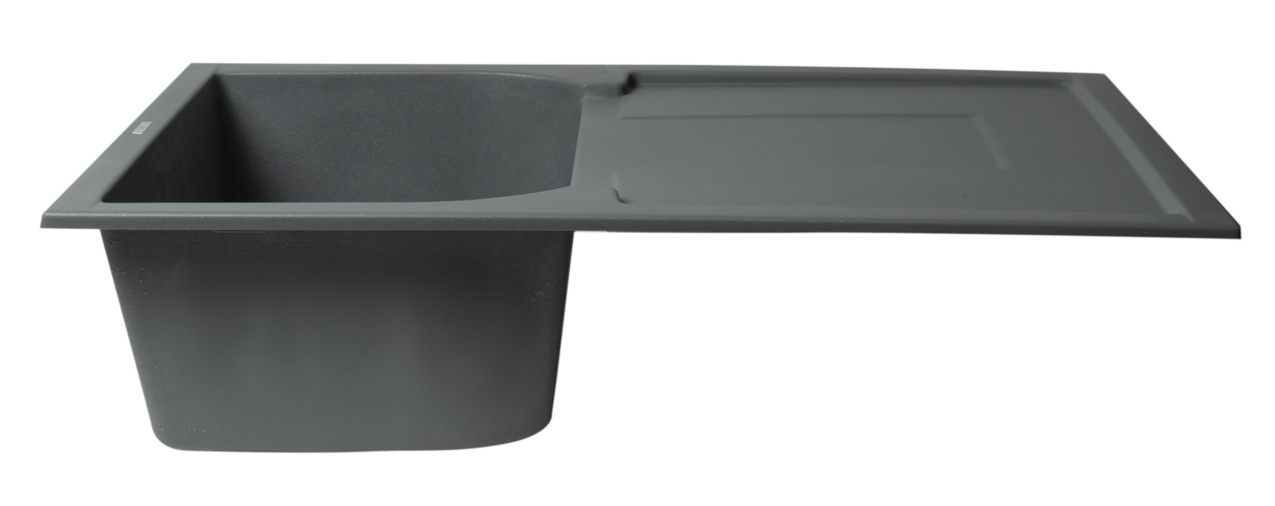 Alternate Image for ALFI brand AB1620DI-T Titanium 34" Single Bowl Granite Composite Kitchen Sink with Drainboard