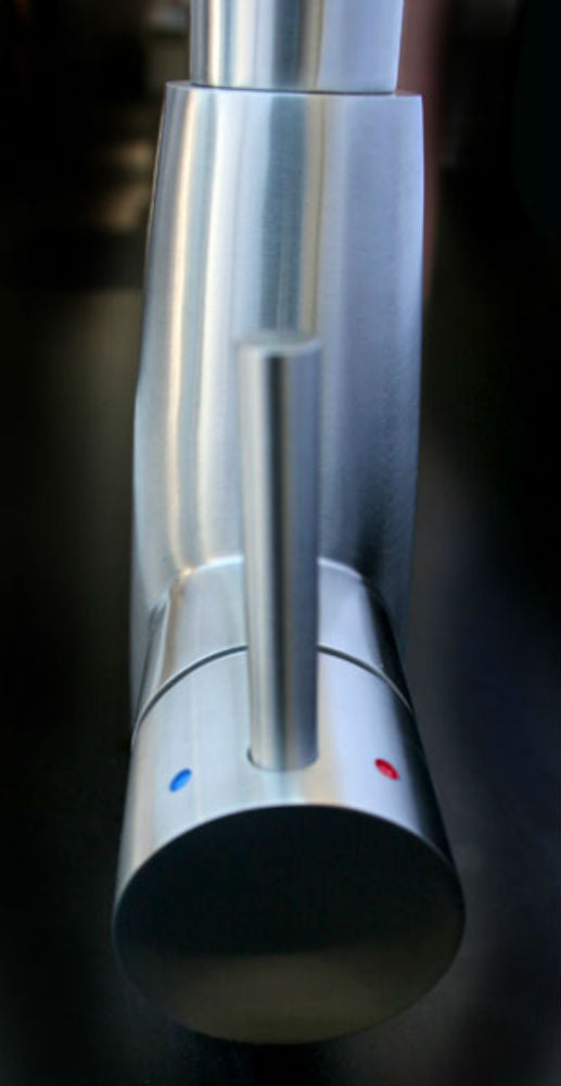 Alternate Image for ALFI Solid Brushed Stainless Steel Pull Down Single Hole Kitchen Faucet, AB2034-BSS