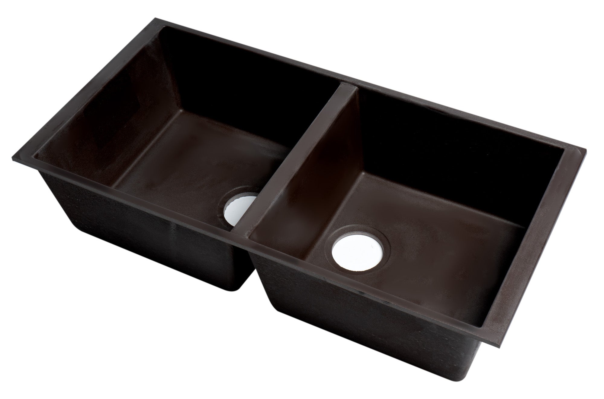 Alternate Image for ALFI brand AB3420UM-C Chocolate 34" Undermount Double Bowl Granite Composite Kitchen Sink