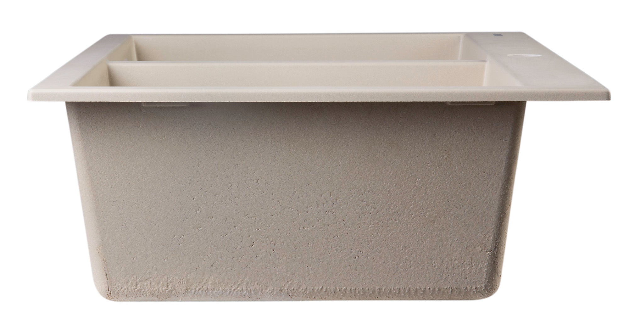 Alternate Image for ALFI Biscuit 34" Drop-In Double Bowl Granite Composite Kitchen Sink, AB3420DI-B