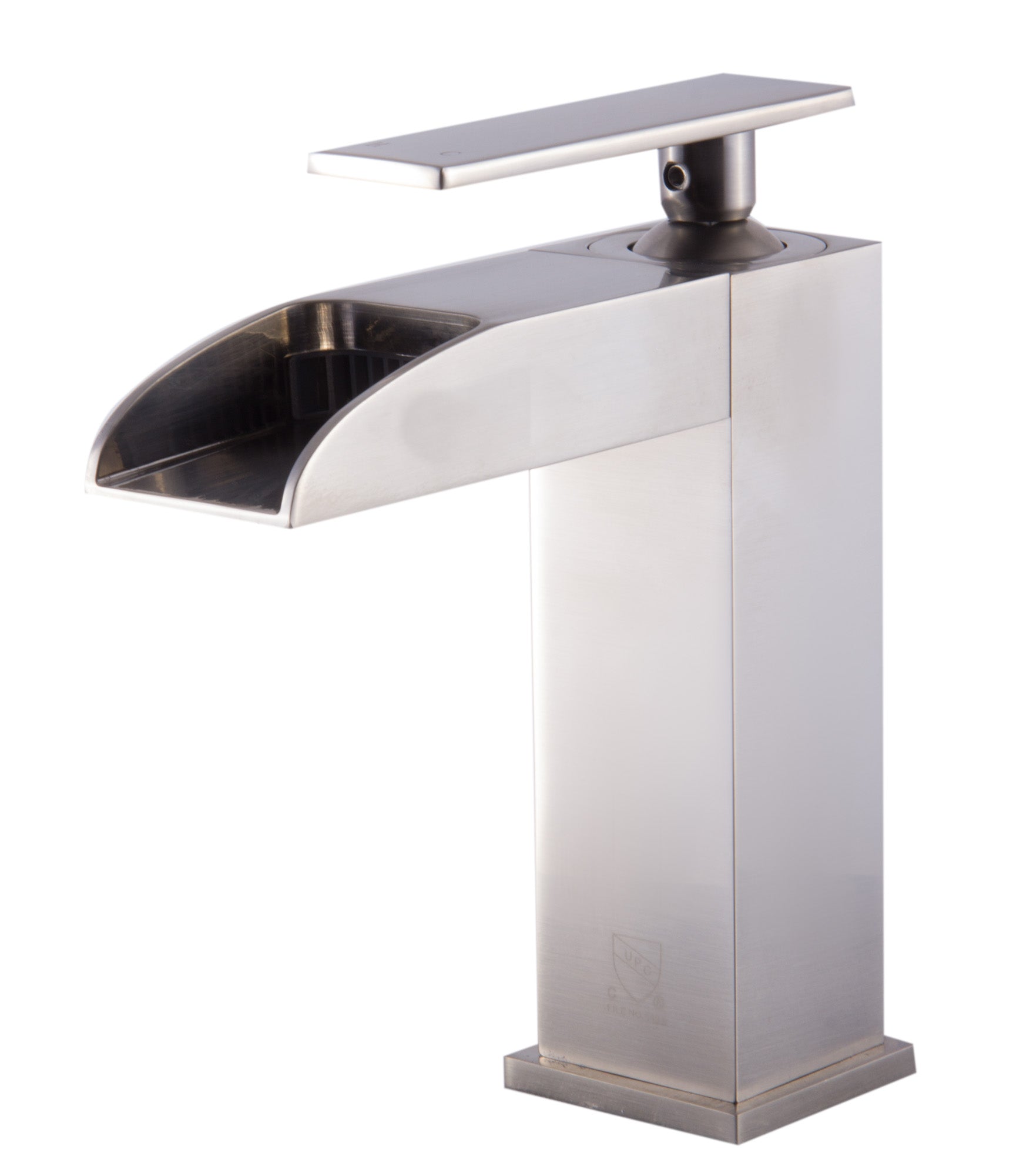 Alternate Image for ALFI Brushed Nickel Single Hole Waterfall Bathroom Faucet, AB1598-BN