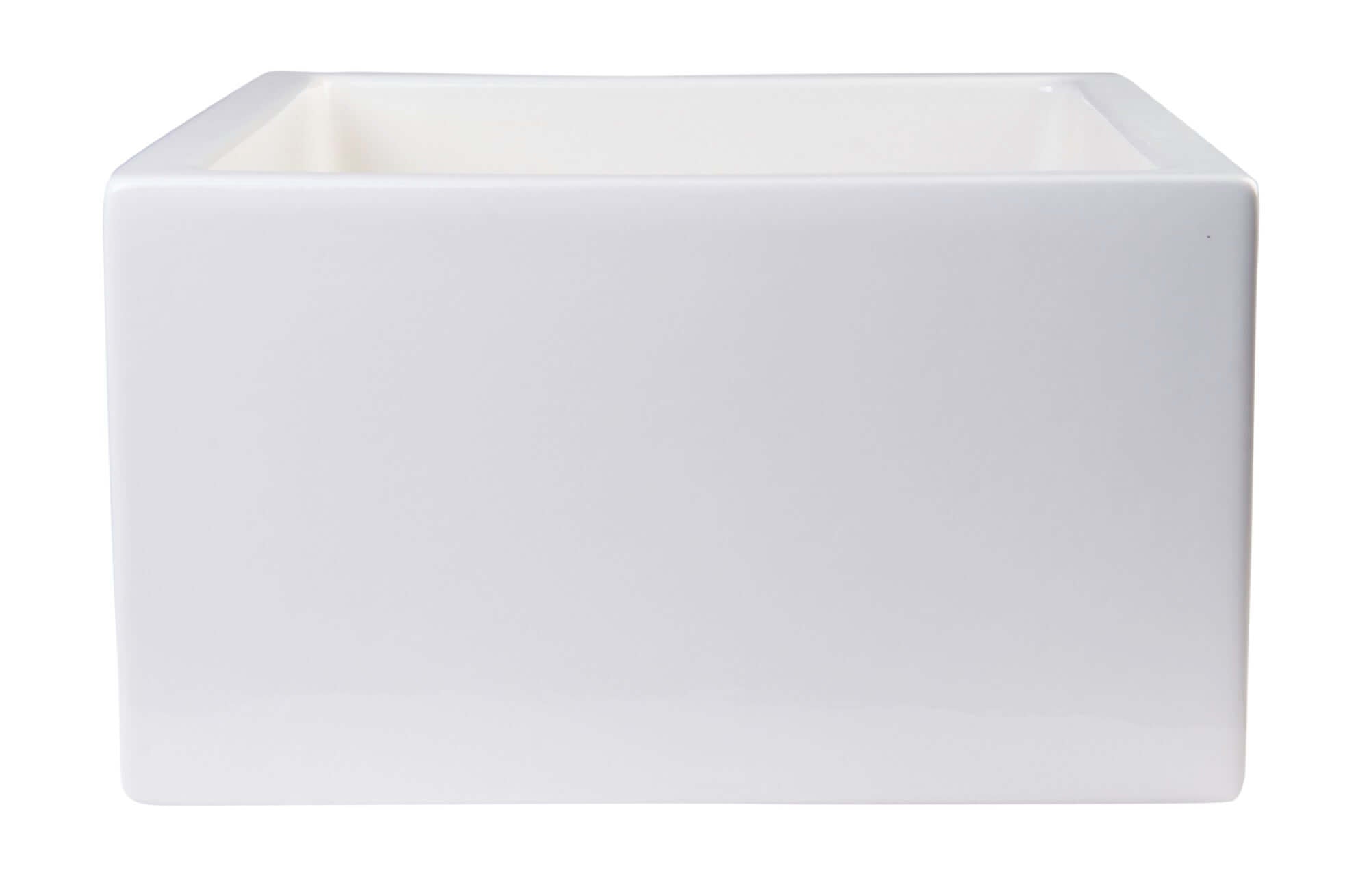 Alternate Image for ALFI 24" Thick Wall Single Bowl Fireclay Farmhouse Apron Sink, Biscuit, AB2418ARCH-B