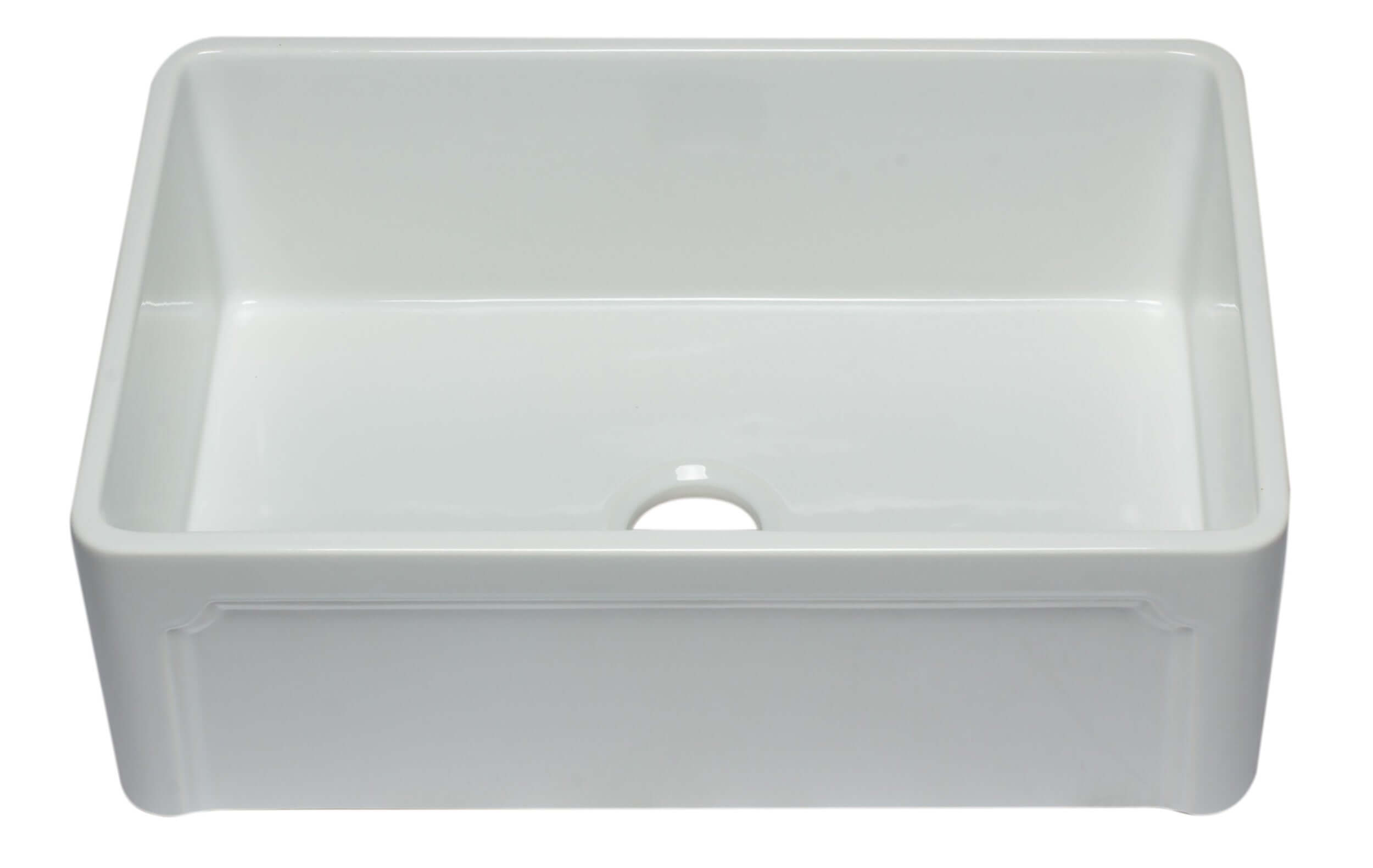 Alternate Image for ALFI 30" Single Bowl Fireclay Farmhouse Apron Sink, White, AB3020SB-W