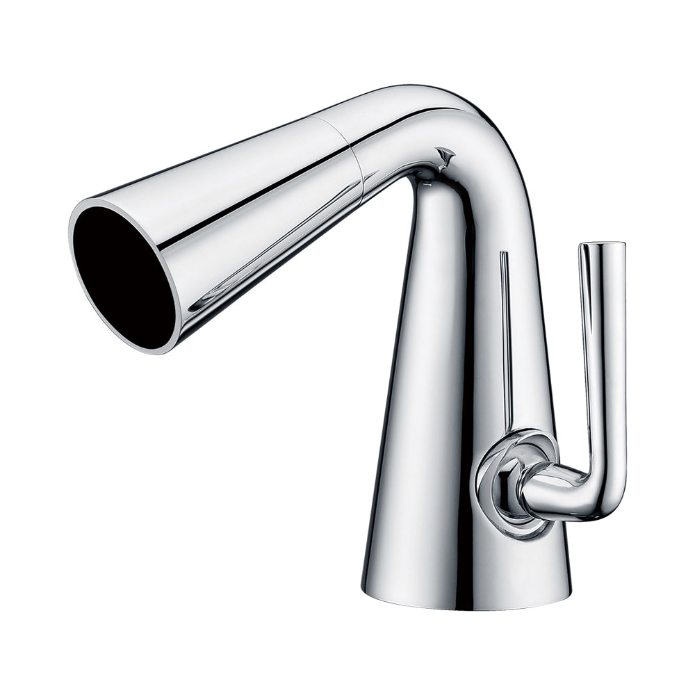 ALFI Polished Chrome Single Hole Cone Waterfall Bathroom Faucet, AB1788-PC