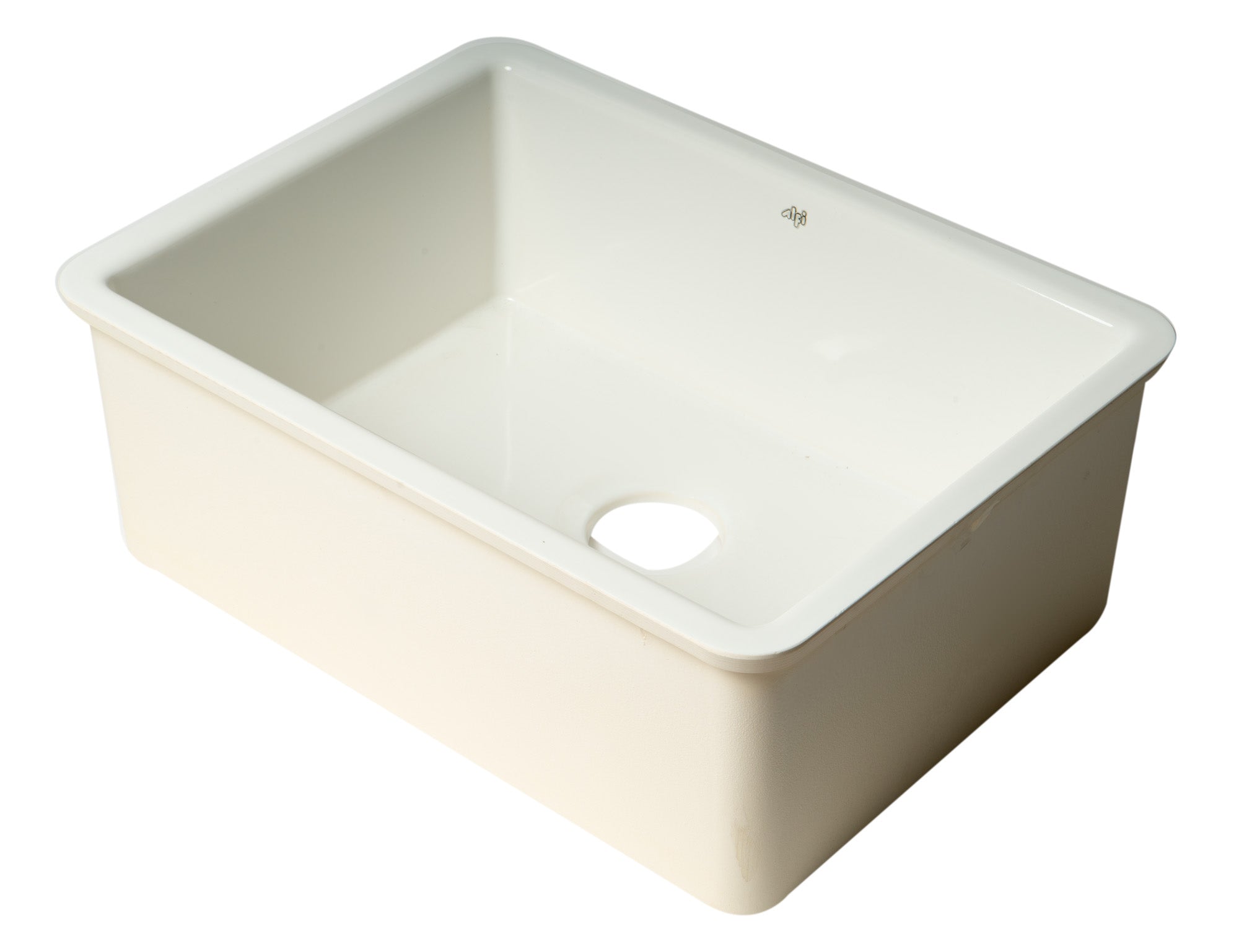 Alternate Image for ALFI brand AB2317 23" White Fireclay Undermount Kitchen Sink