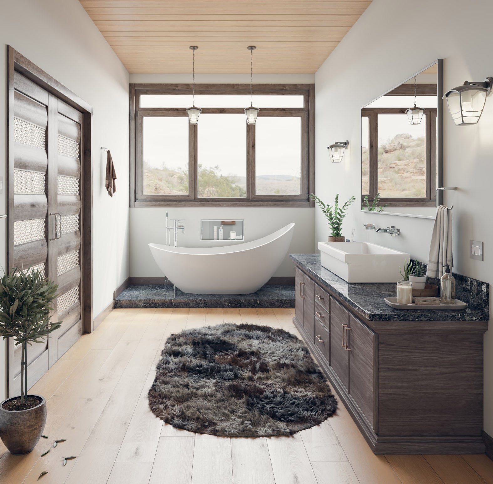 Alternate Image for ALFI 36" White Above Mount Fireclay Bath Trough Sink, AB36TR