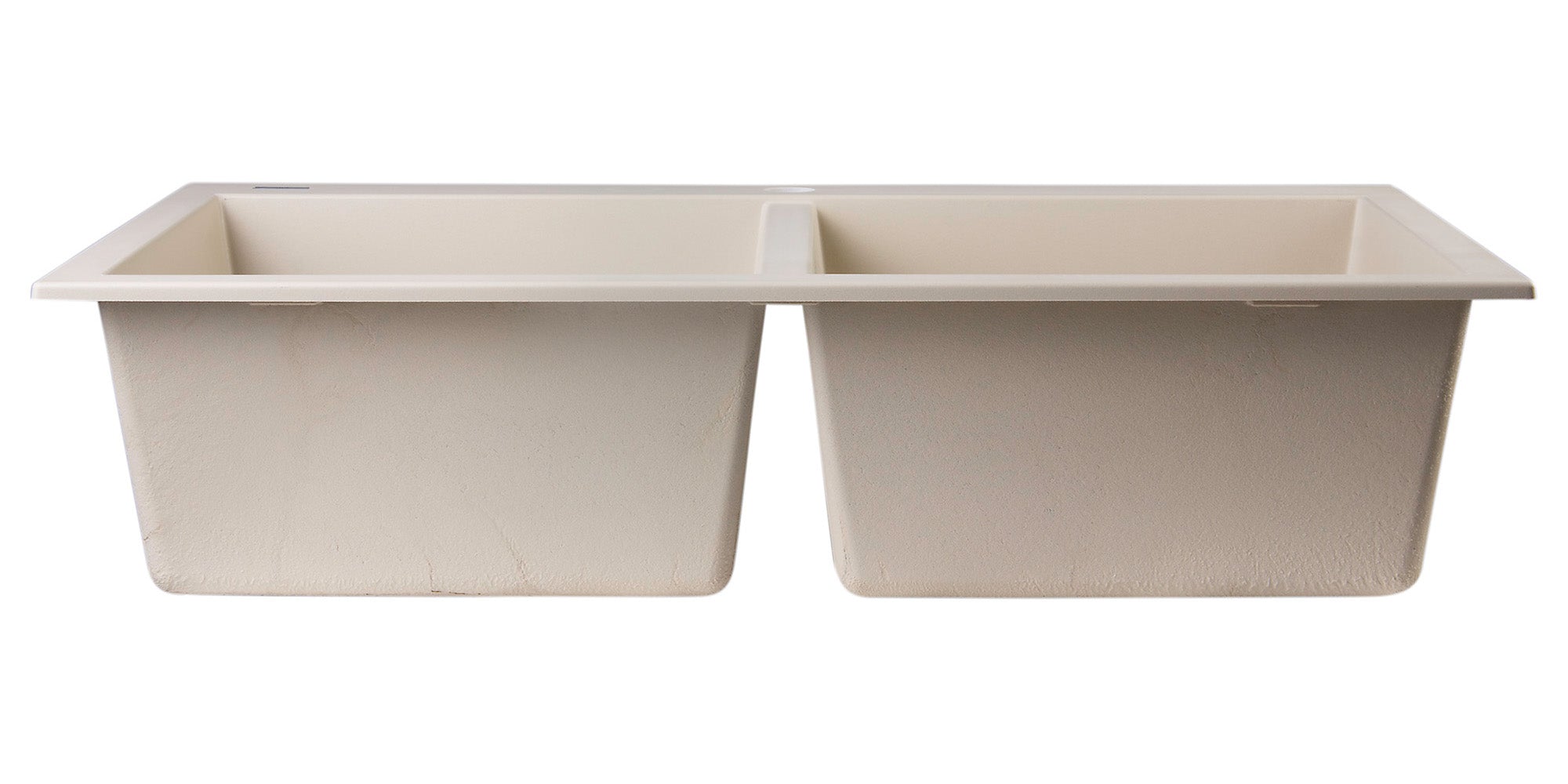 Alternate Image for ALFI Biscuit 34" Drop-In Double Bowl Granite Composite Kitchen Sink, AB3420DI-B