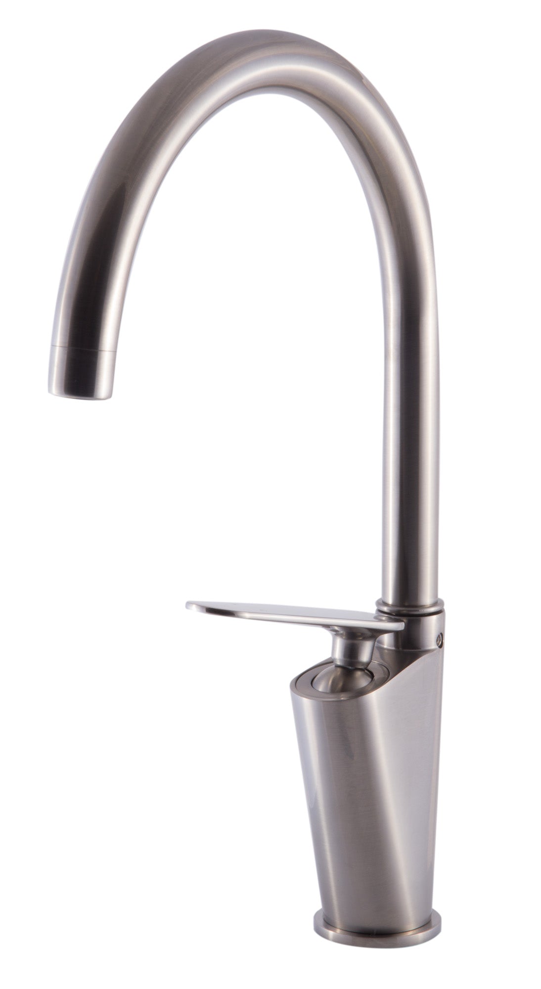 Alternate Image for ALFI Brushed Nickel Gooseneck Single Hole Bathroom Faucet, AB3600-BN