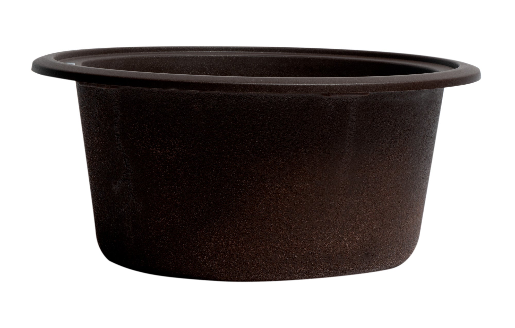 Alternate Image for ALFI brand AB1717DI-C Chocolate 17" Drop-In Round Granite Composite Kitchen Prep Sink