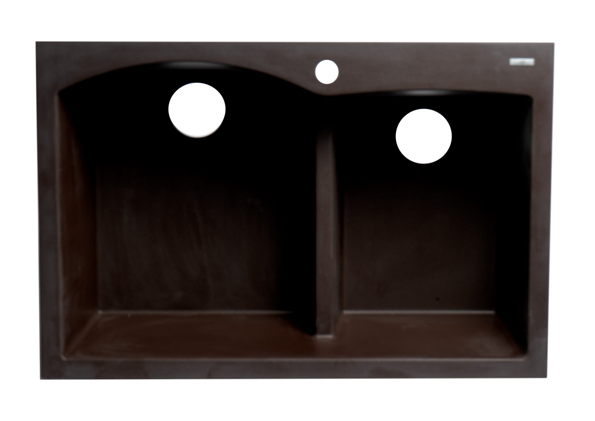 Alternate Image for ALFI brand AB3320DI-C Chocolate 33" Double Bowl Drop In Granite Composite Kitchen Sink