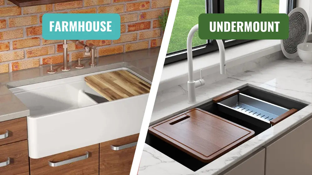 Farmhouse vs. Undermount Sinks: Which Is Better for Your Kitchen?