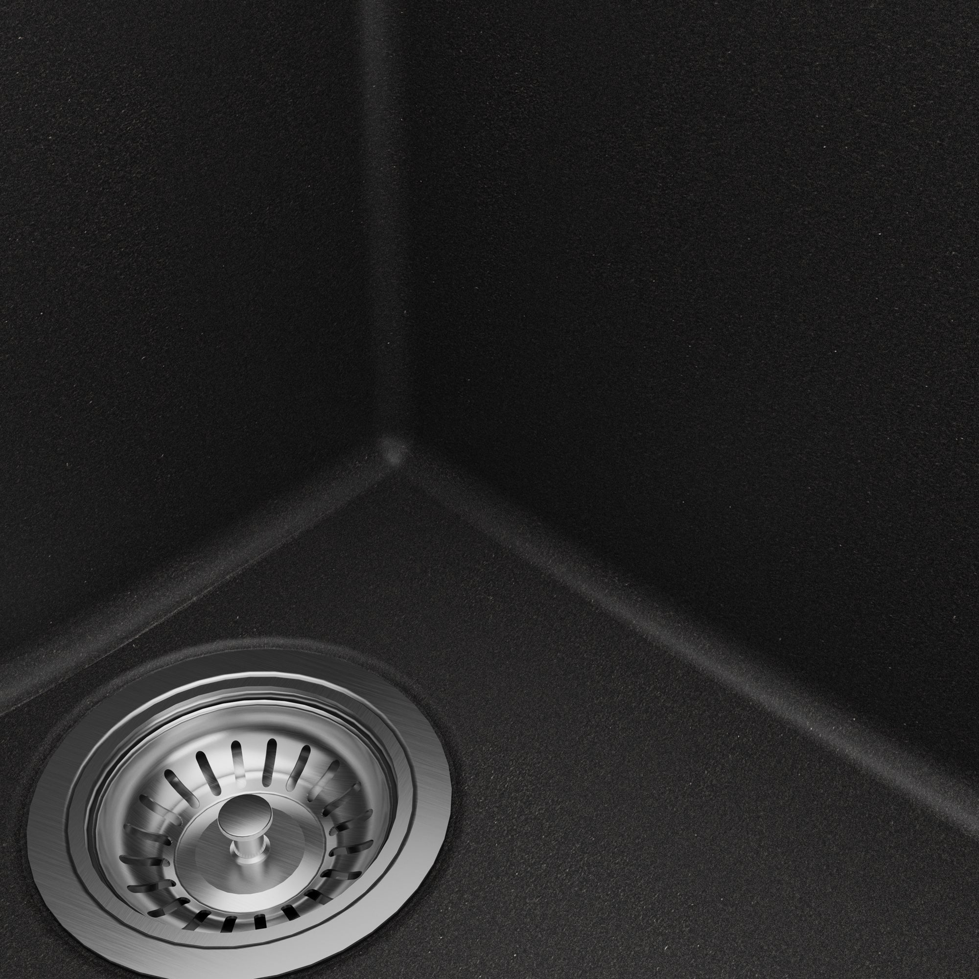 Alternative View of Karran 33" Drop In/Topmount Quartz Composite Kitchen Sink with Accessories, 60/40 Double Bowl, Black, QT-811-BL-PK1