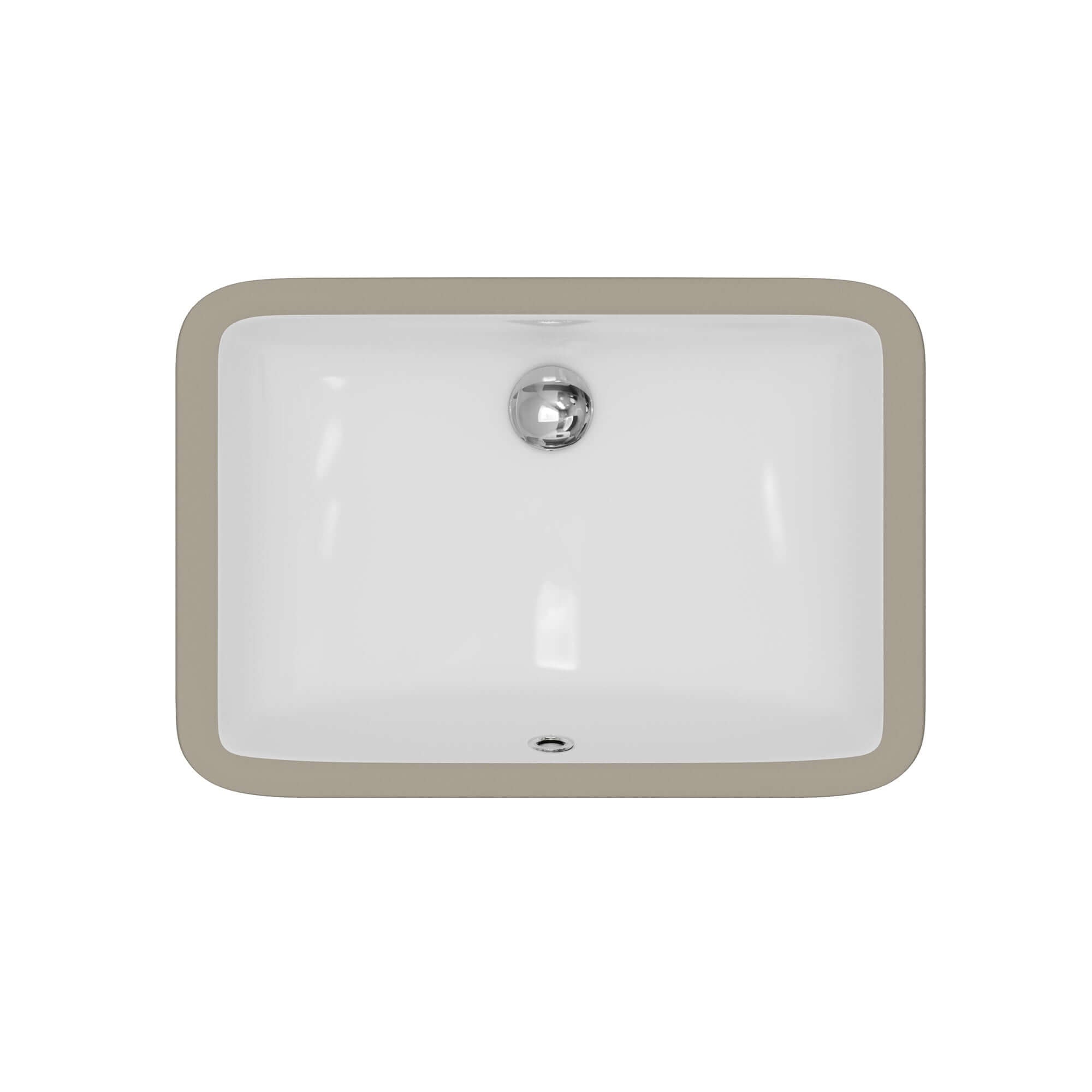 Karran 21 rectangular bathroom sink white product image