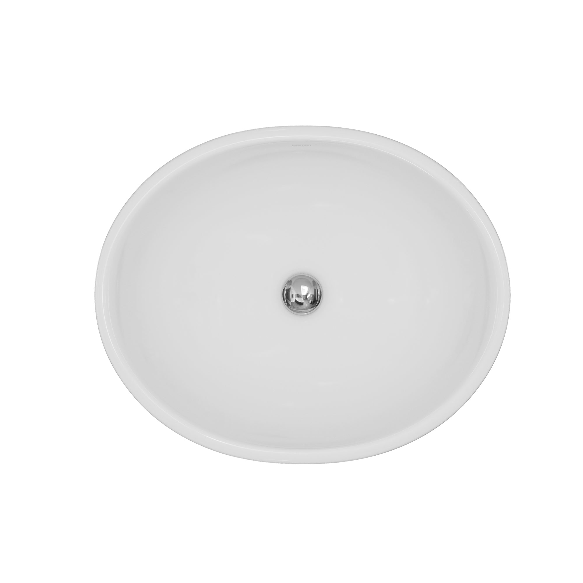 Alternative View of Karran Valera 15.5" x 13.25" x 4.5" Oval Vessel Vitreous China ADA Bathroom Sink, White, VC-302-WH