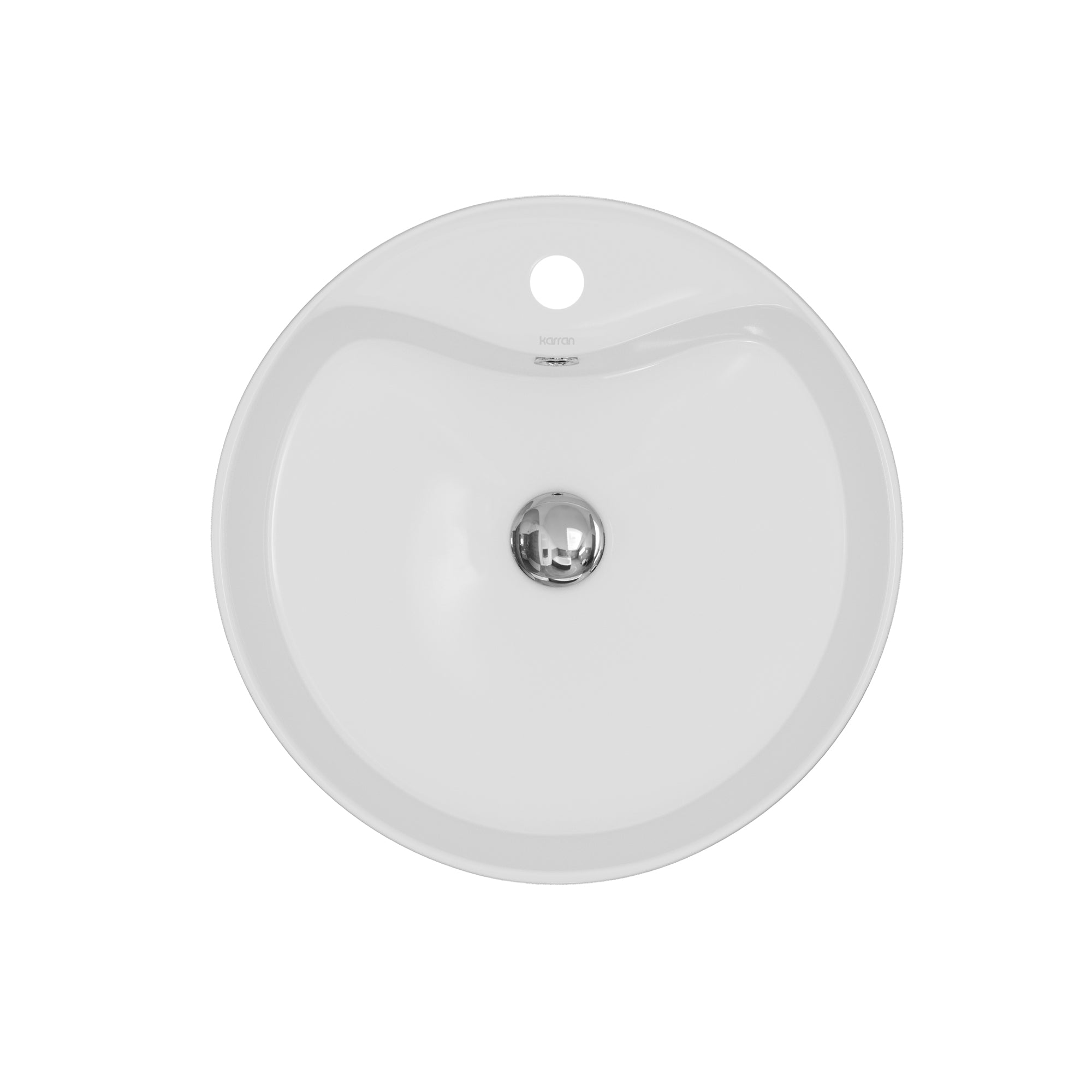 Alternative View of Karran Valera 18.125" x 18.125" x 4.25" Round Vessel Vitreous China ADA Bathroom Sink, White, VC-401-WH