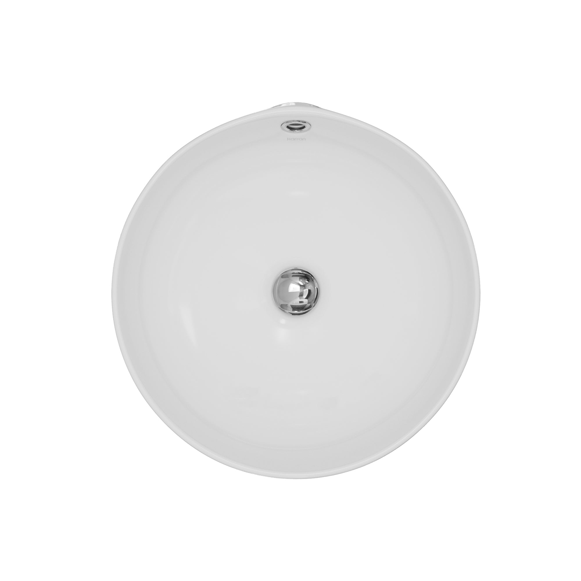 Alternative View of Karran Valera 16.625" x 16.625" x 5" Round Vessel Vitreous China ADA Bathroom Sink, White, VC-410-WH