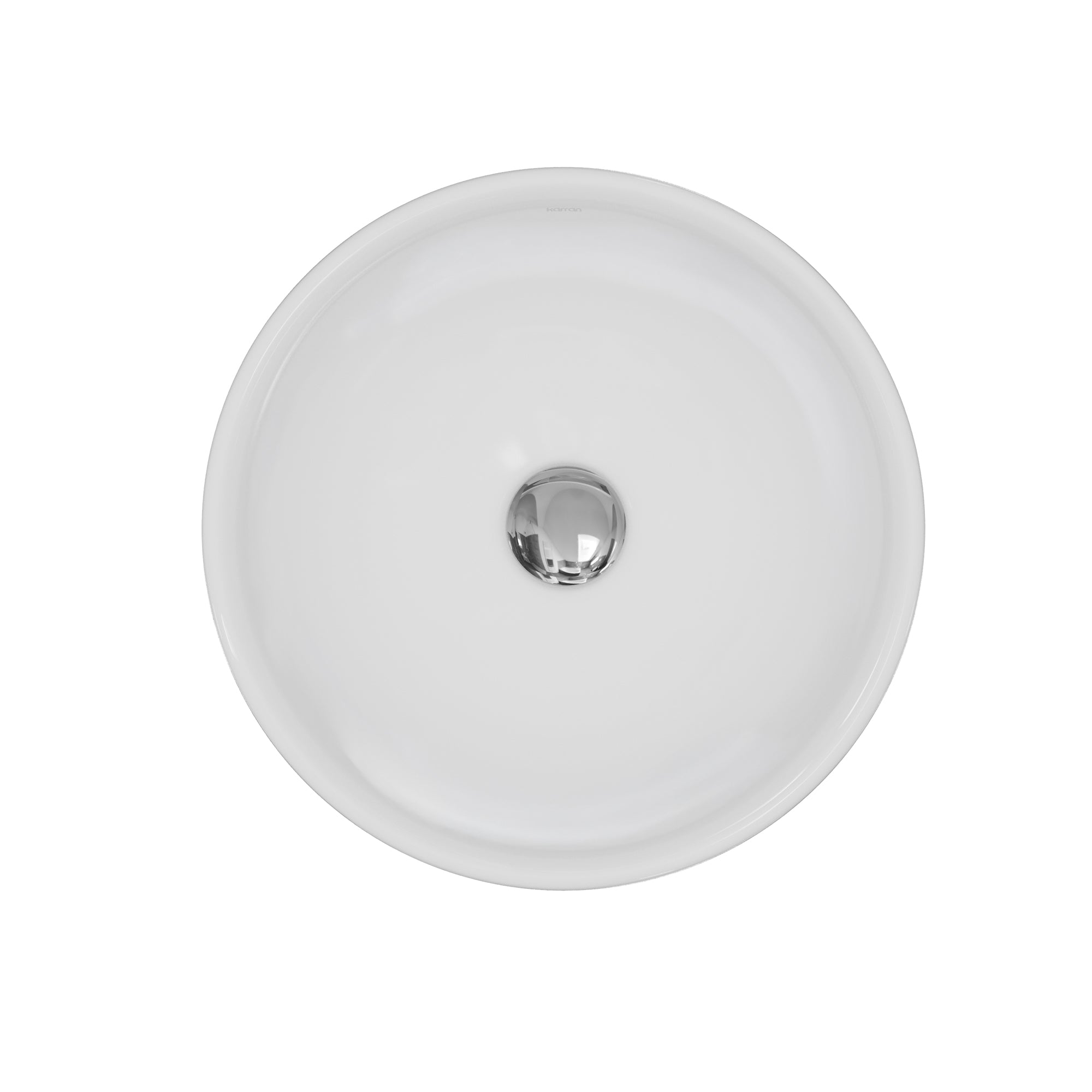 Alternative View of Karran Valera 15.5" x 15.5" x 5" Round Vessel Vitreous China ADA Bathroom Sink, White, VC-411-WH