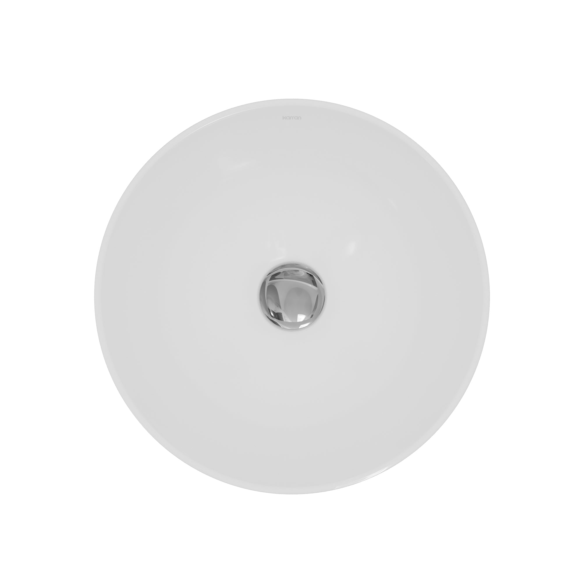 Alternative View of Karran Valera 16.5" x 16.5" x 4" Round Vessel Vitreous China ADA Bathroom Sink, White, VC-427-WH