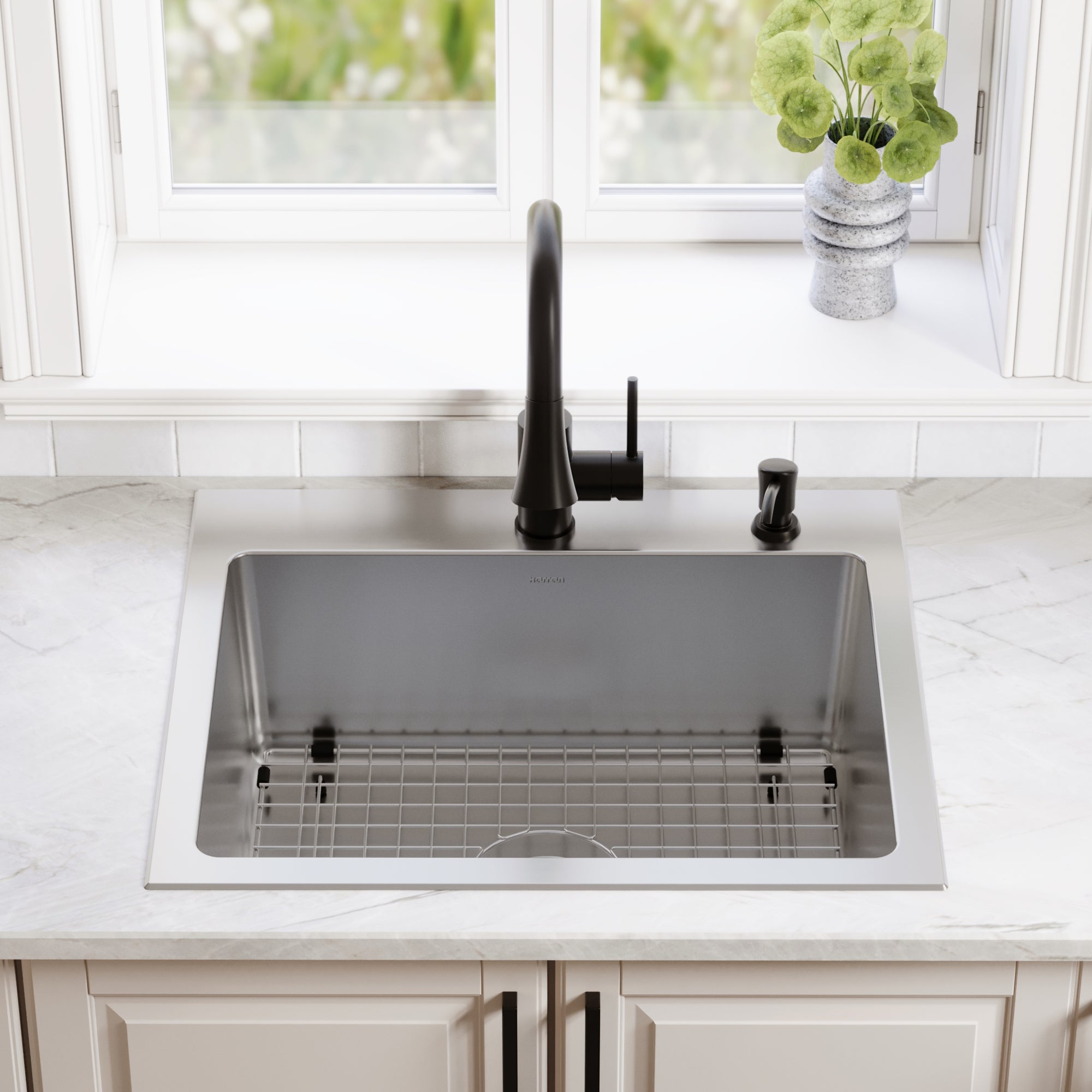 Karran lansen 25 stainless steel kitchen sink 18 gauge lifestyle image