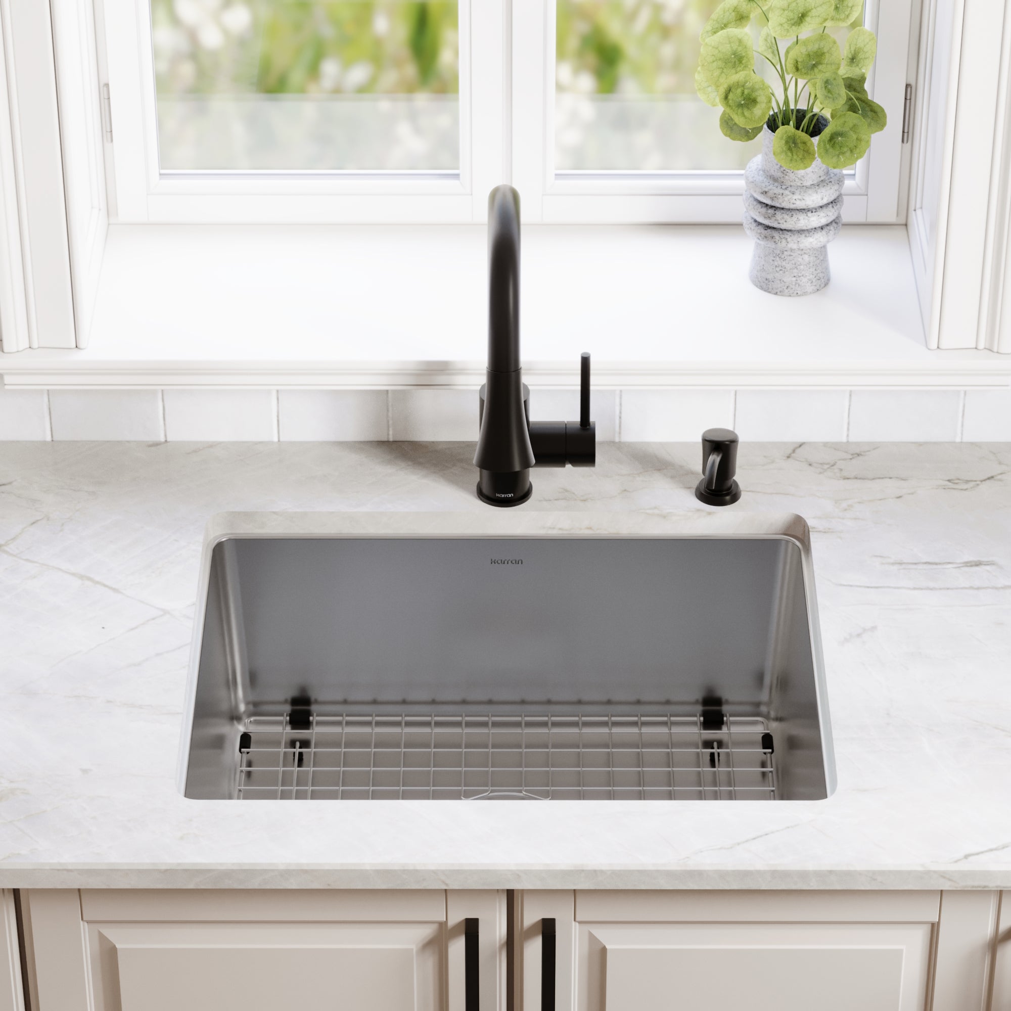 Karran lansen 24 stainless steel kitchen sink 18 gauge lifestyle image