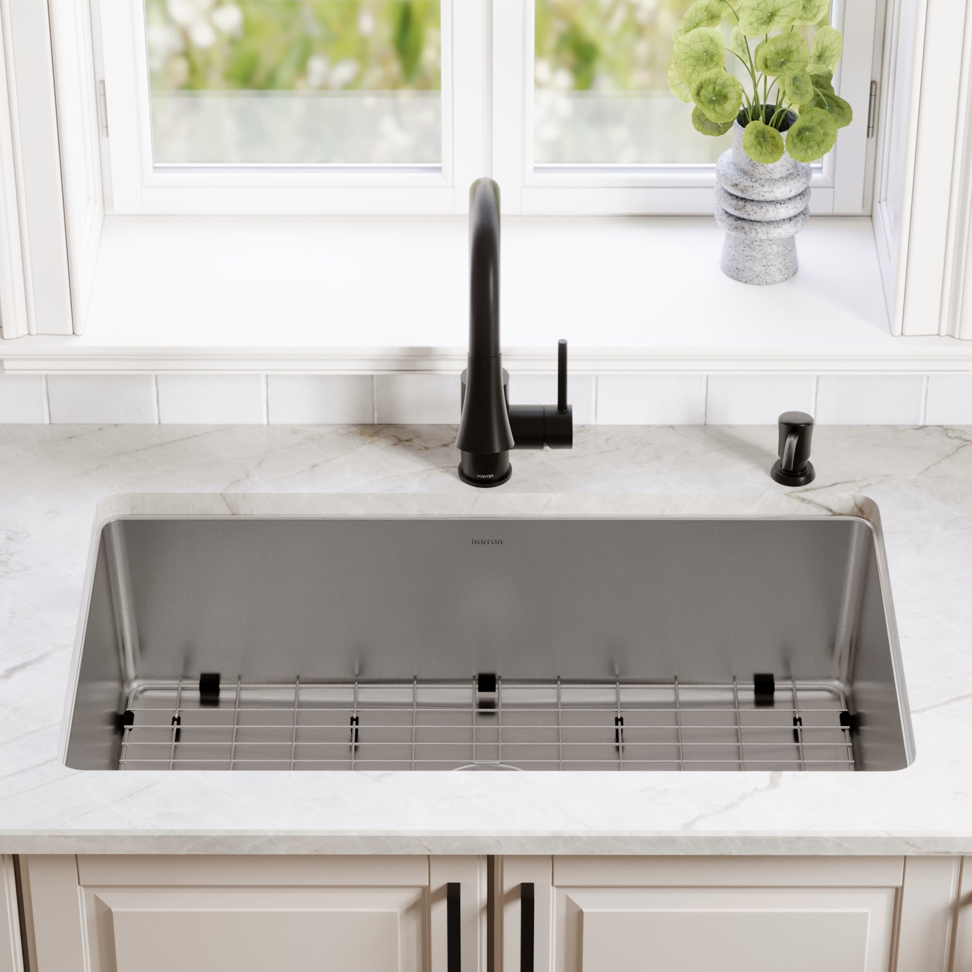 Karran lansen 32 stainless steel kitchen sink 18 gauge lifestyle image