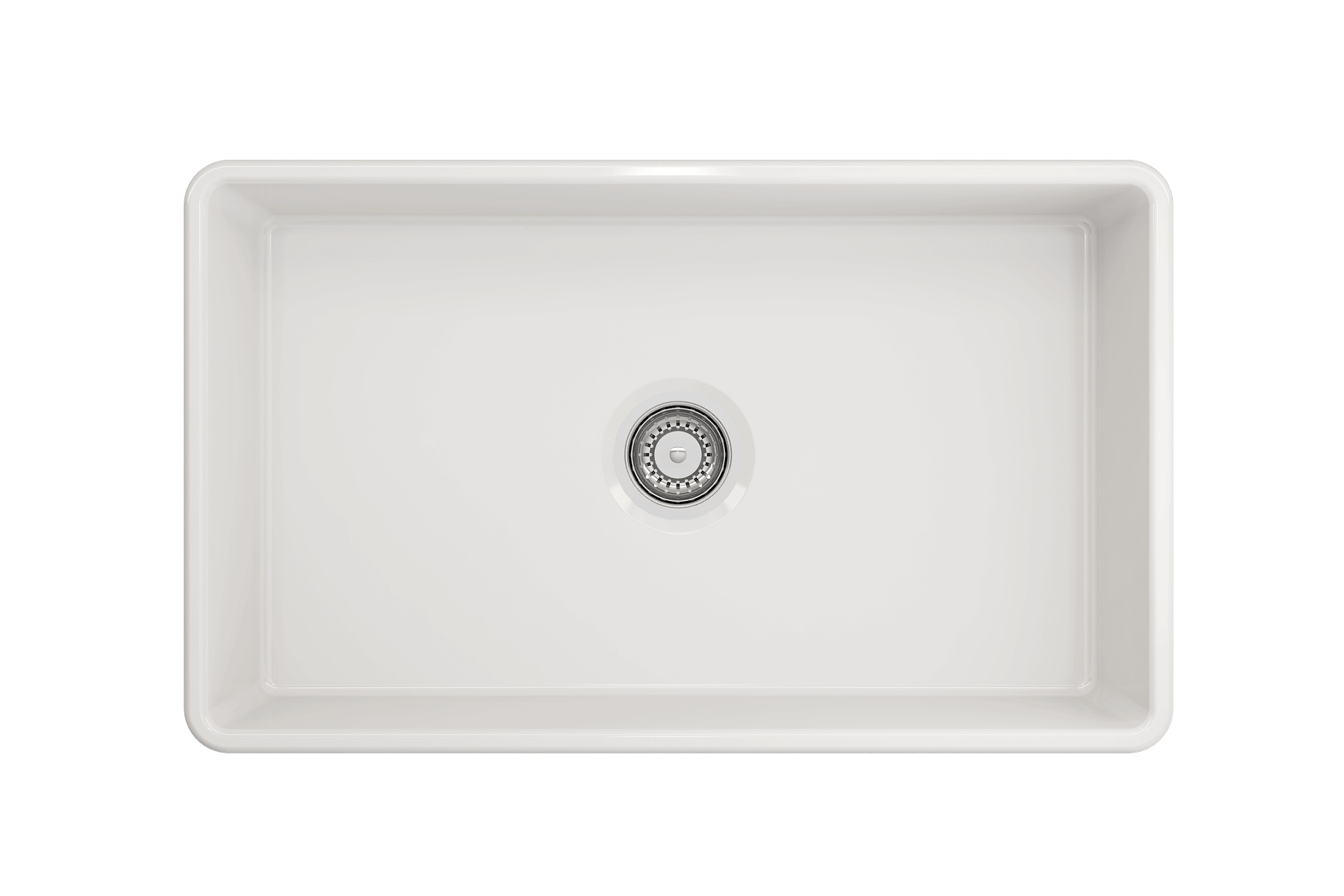 BOCCHI Classico 30" Fireclay Farmhouse Sink Kit with Faucet and Accessories, White (sink) / Stainless Steel (faucet), 1138-001-2020SS