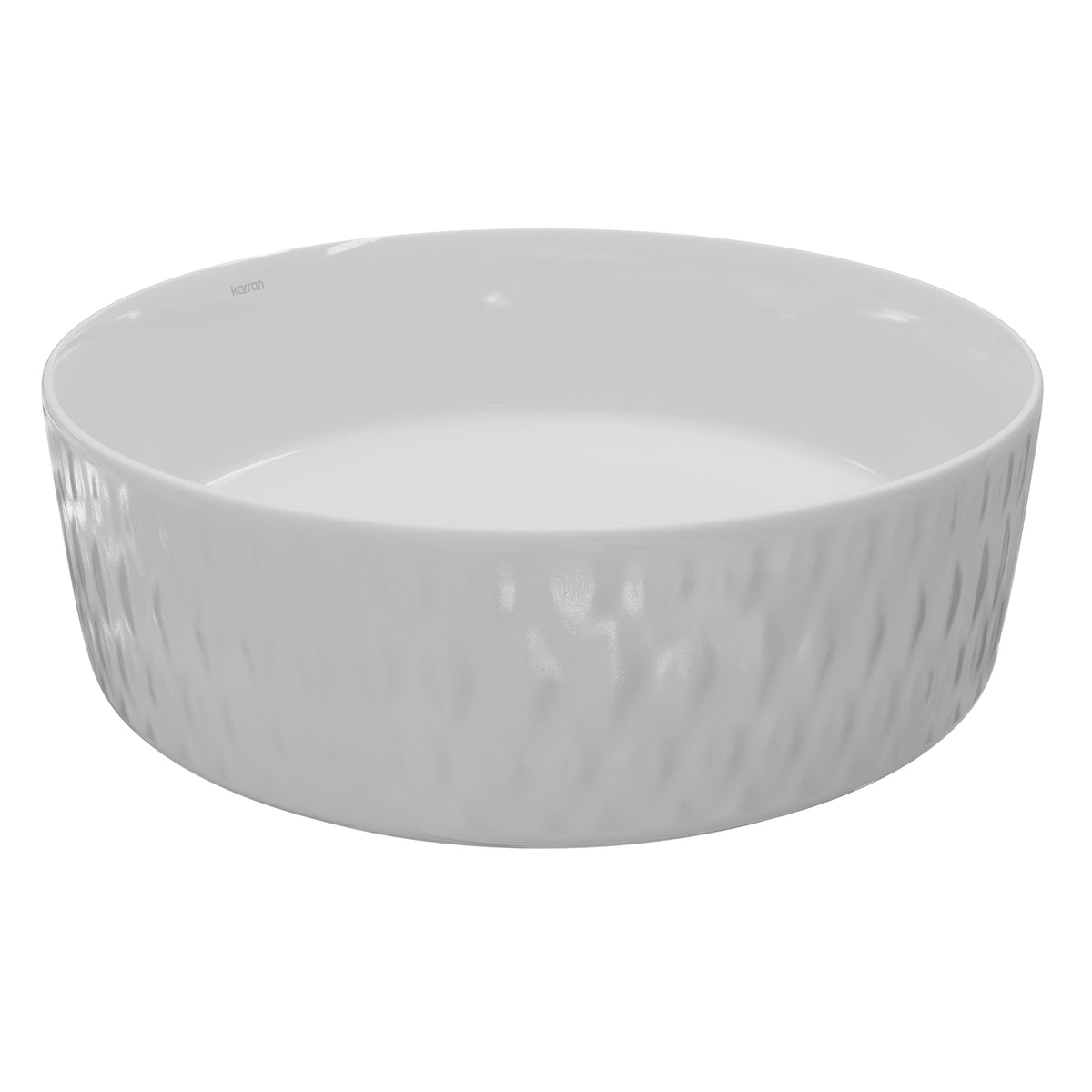 Alternative View of Karran Valera 14.25" x 14.25" x 4" Round Vessel Vitreous China ADA Bathroom Sink, White, VC-424-WH