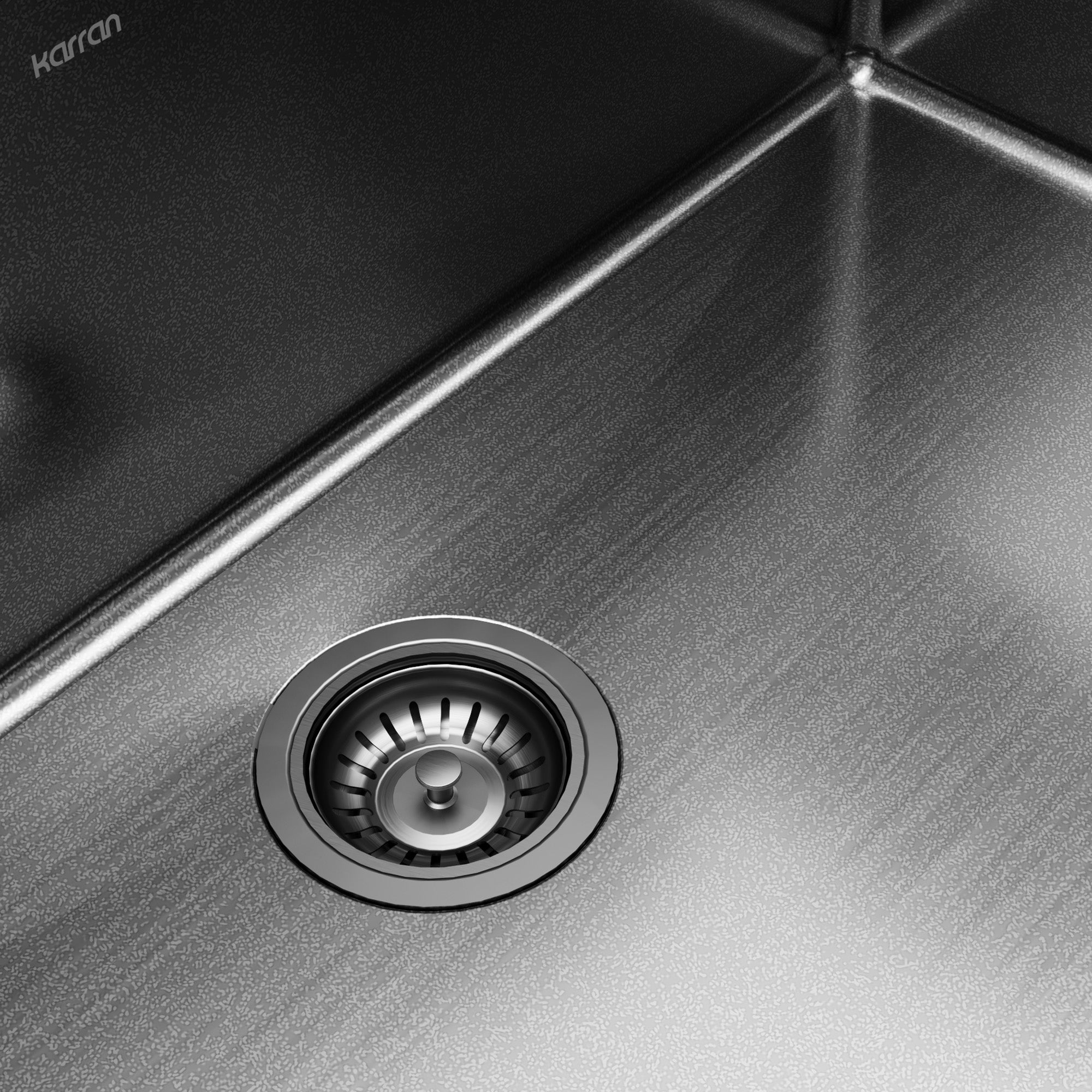Karran elite 32 stainless steel kitchen sink gunmetal black product image