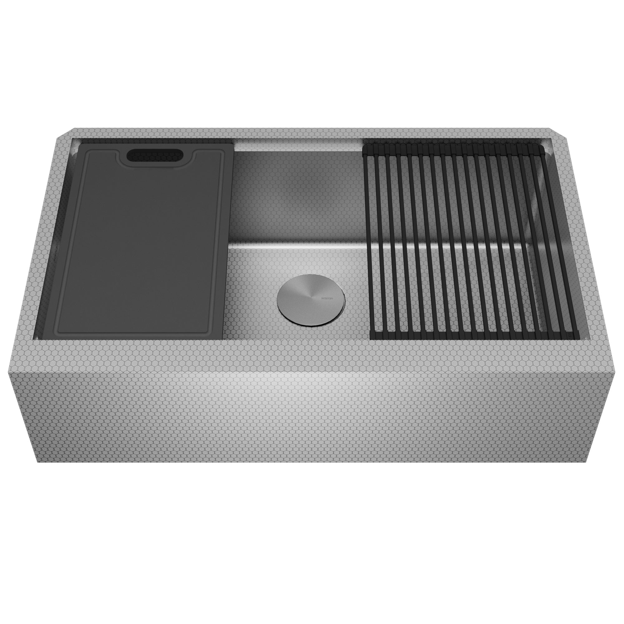 Karran 33 stainless steel workstation farmhouse sink product image