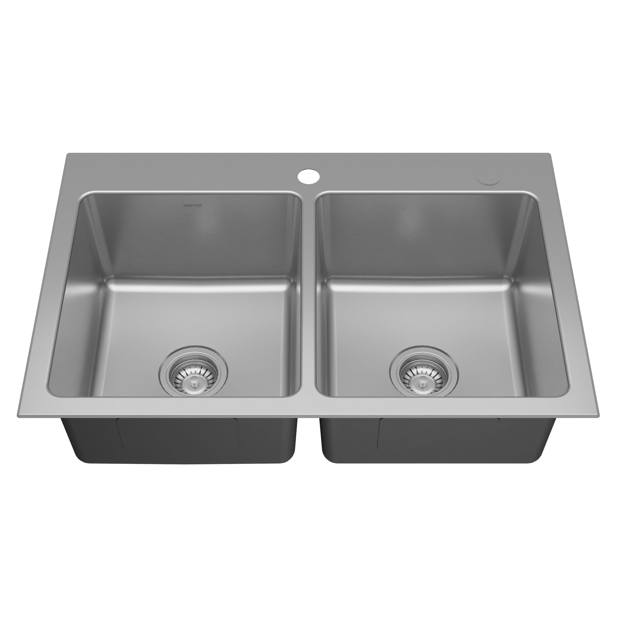 Karran lansen 33 stainless steel kitchen sink 50/50 double bowl product image