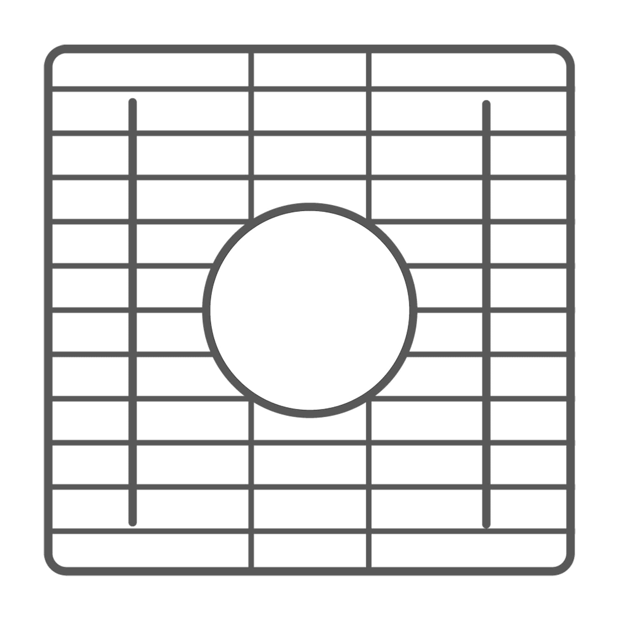 Native Trails 12" Square Bottom Grid in Gunmetal PVD, GRD934-GM